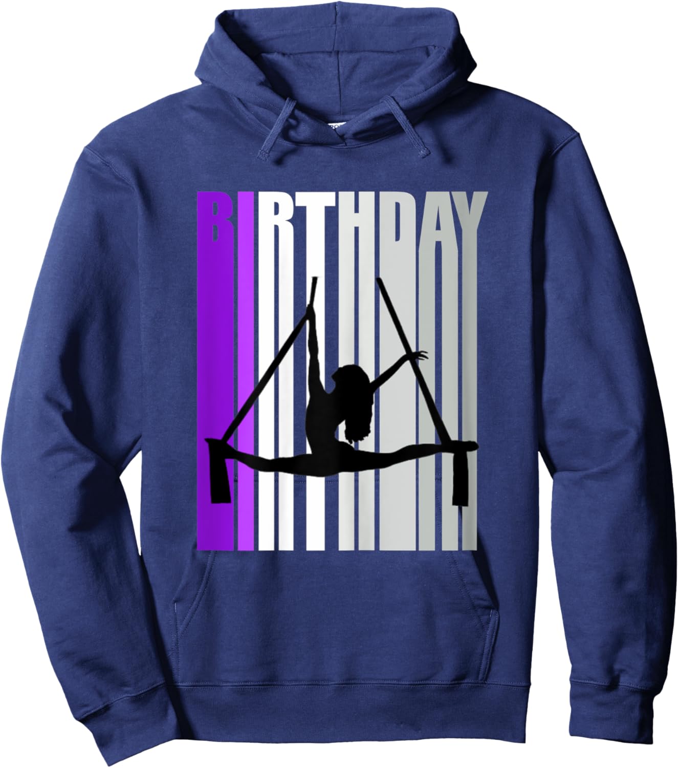 Pretty Purple Kids Air Dancer Birthday Aerialist Train Girl Hoodie - Hoodie | Navy