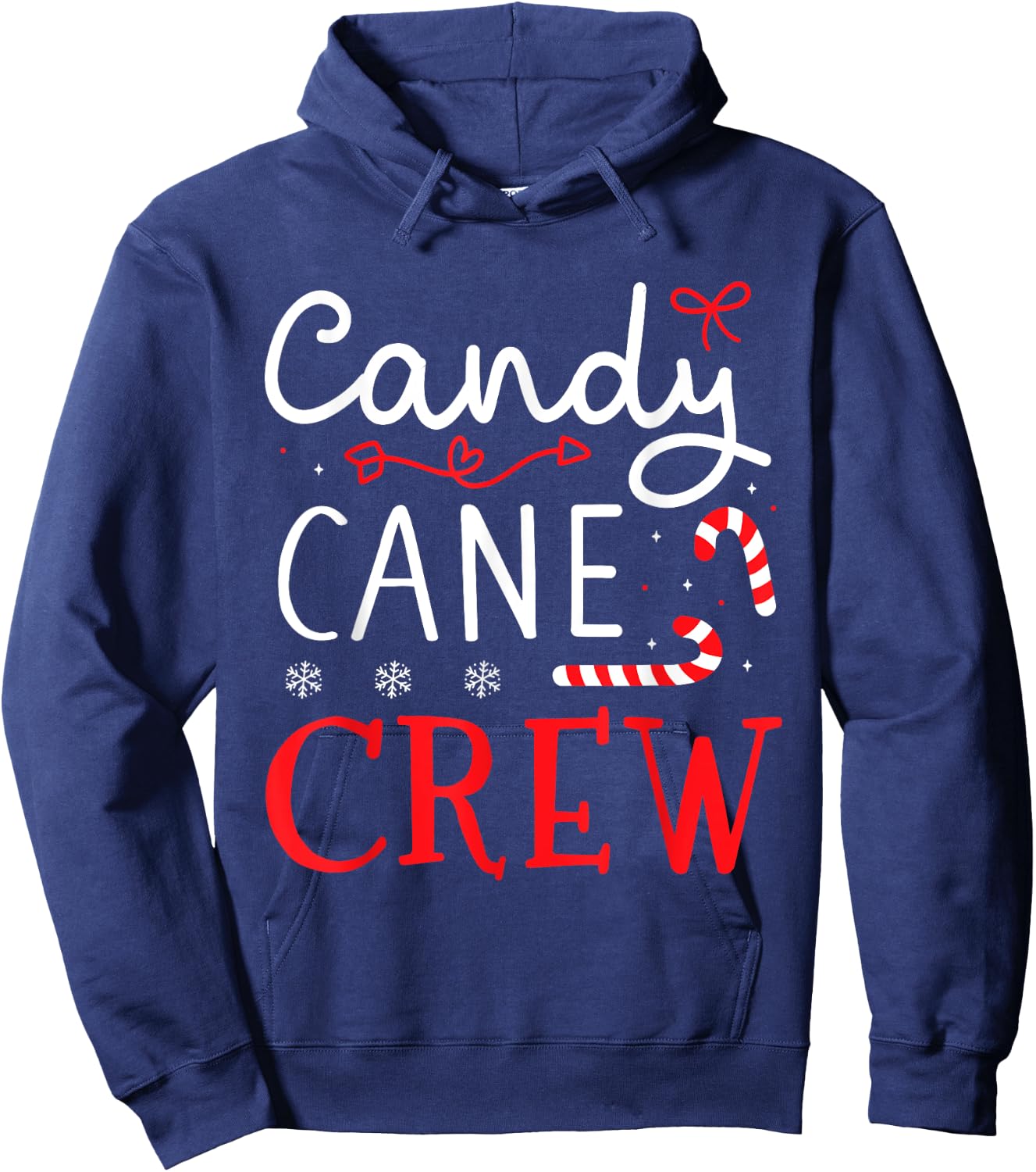 Christmas candy cane crew for family and cousin xmas Hoodie - Hoodie | Navy