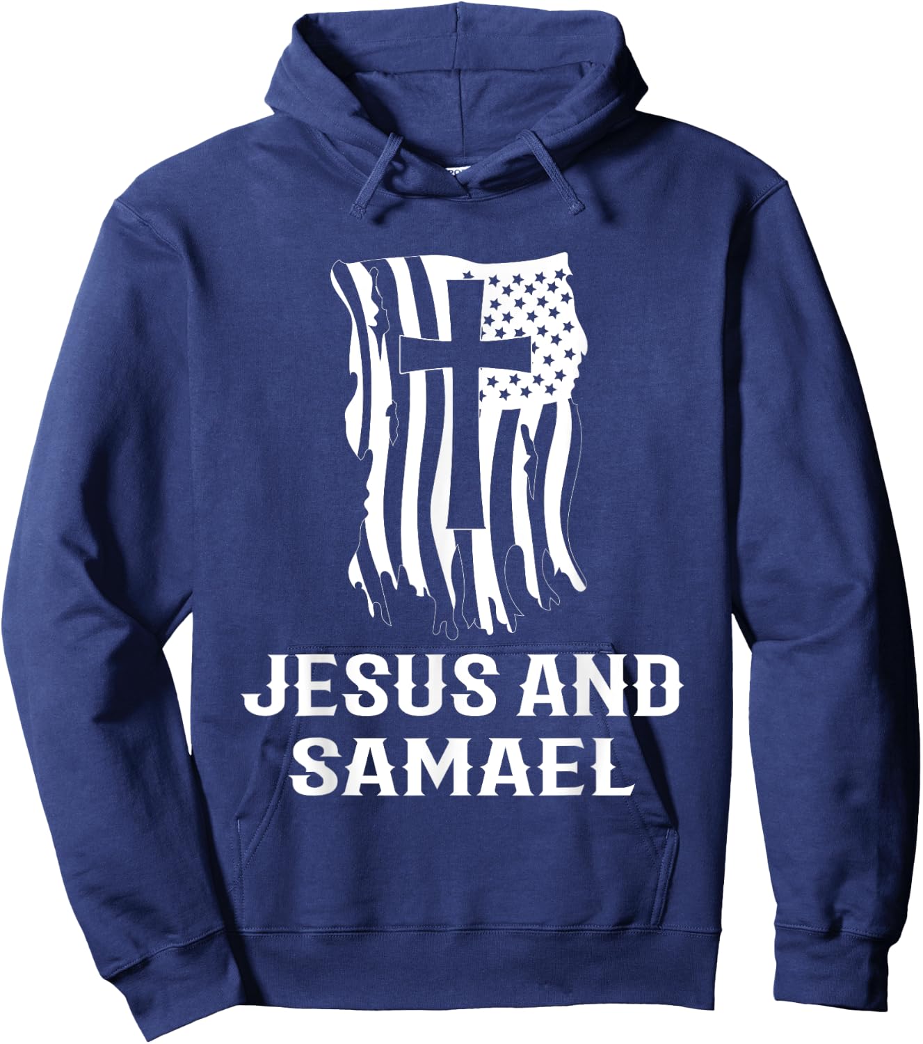 Jesus and Saint Samael the Archangel Catholic Prayer Design Hoodie - Hoodie | Navy