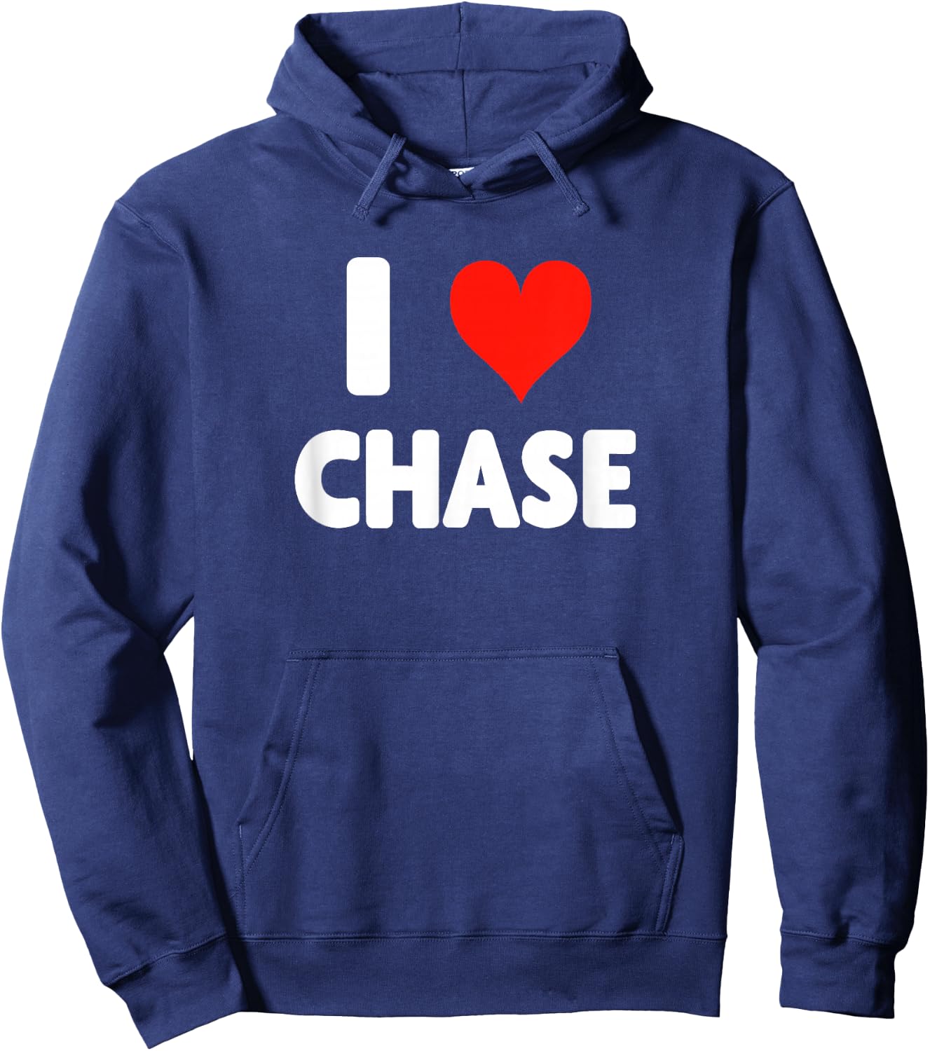 I Love Chase - Heart Hoodie - Hoodie | Navy