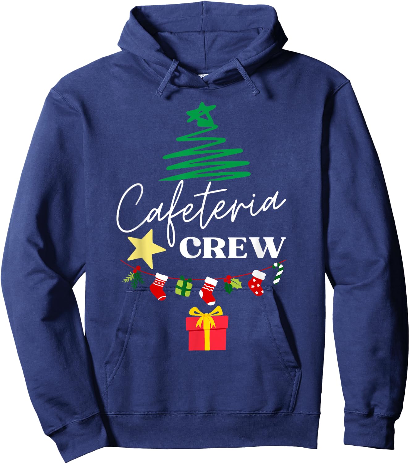 Cafeteria Lunch Lady Crew Christmas Matching Women's Christmas - Black, Small Hoodie - Hoodie | Navy