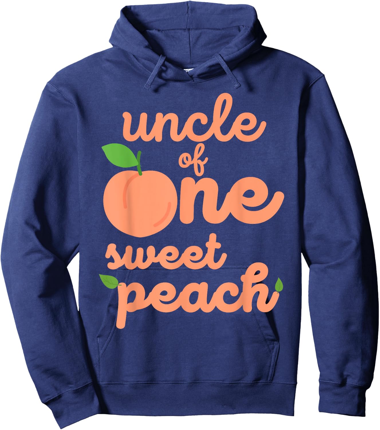 Uncle First Birthday One Sweet Peach Bday Family Matching Hoodie - Hoodie | Navy