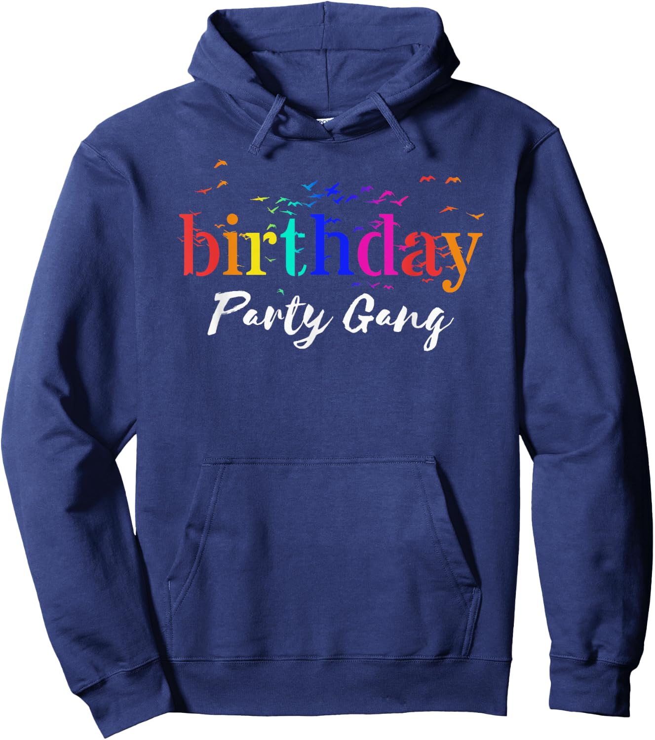 Rainbow Birthday Party Gang Shirts Birthday Family Celebrate Hoodie - Hoodie | Navy