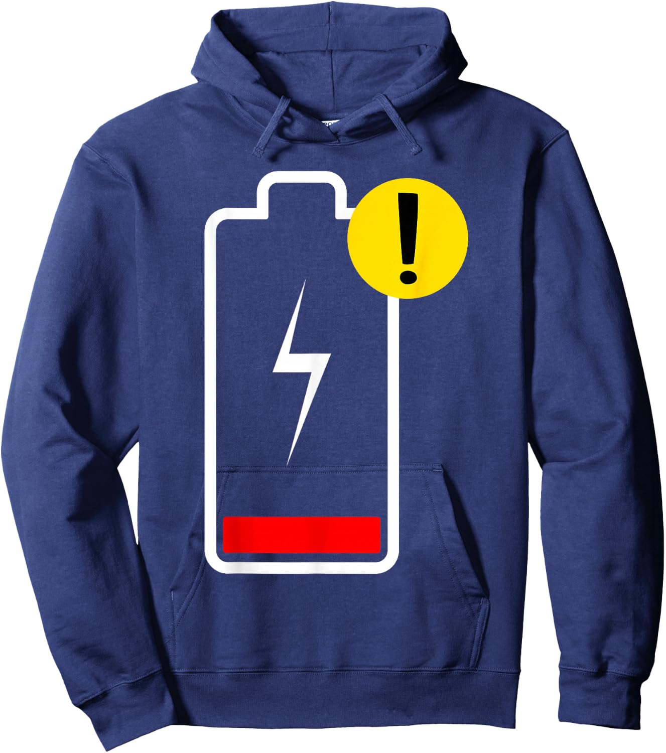 Low Battery Energy Halloween Costume Low Power Battery Hoodie - Hoodie | Navy