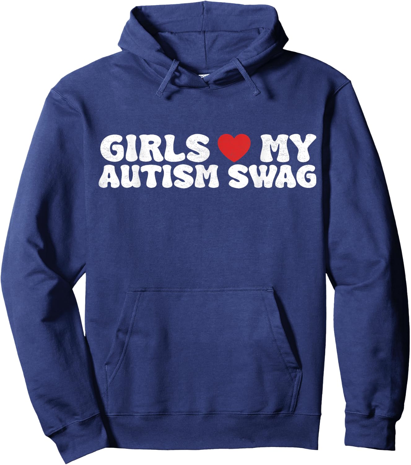Girls Heart My Autism Swag Funny Girls Love My Autism Swag Hoodie - Hoodie | Navy