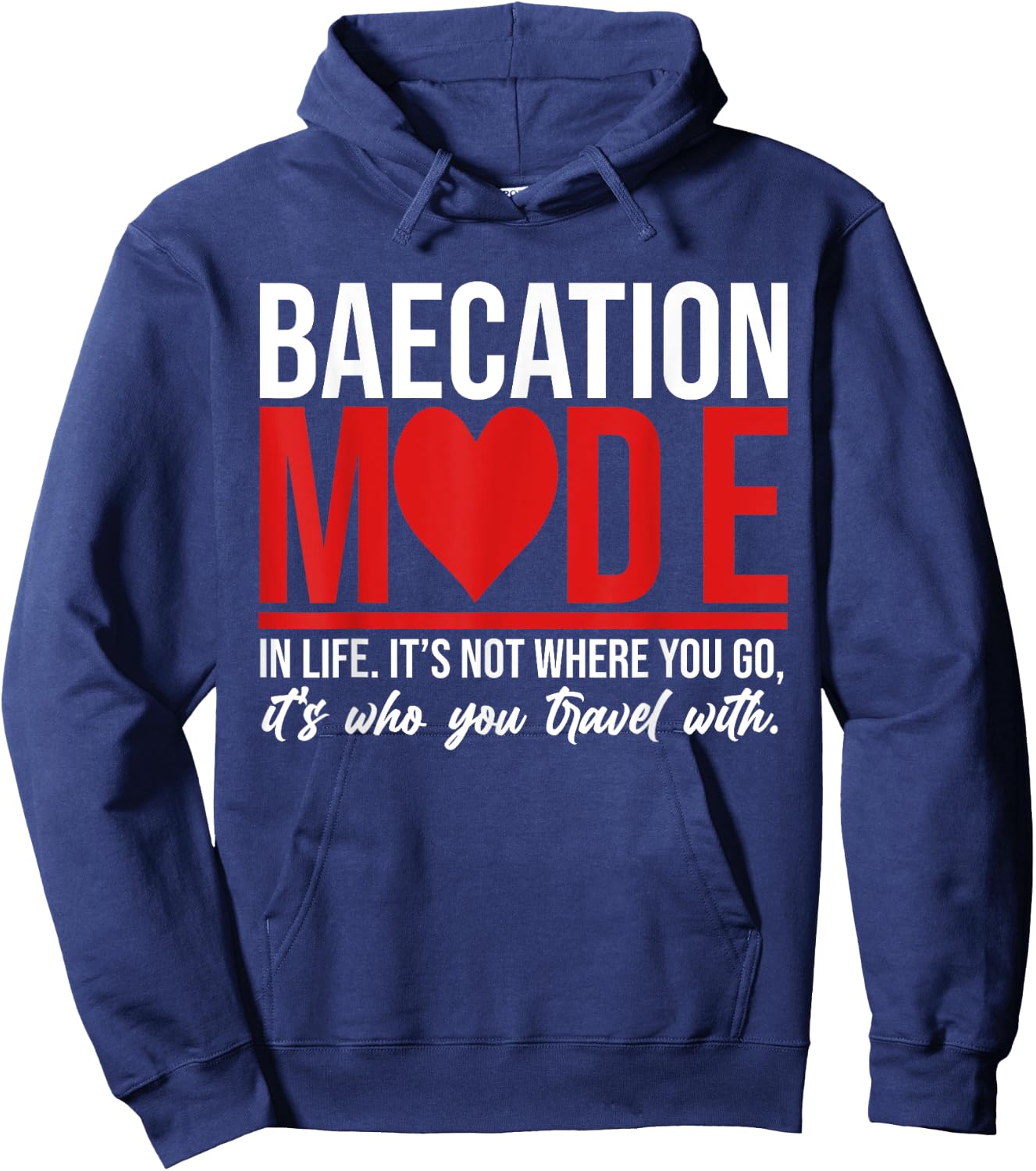 Cute Couples Trip Matching Vacation Baecation Vibes Gifts Hoodie - Hoodie | Navy