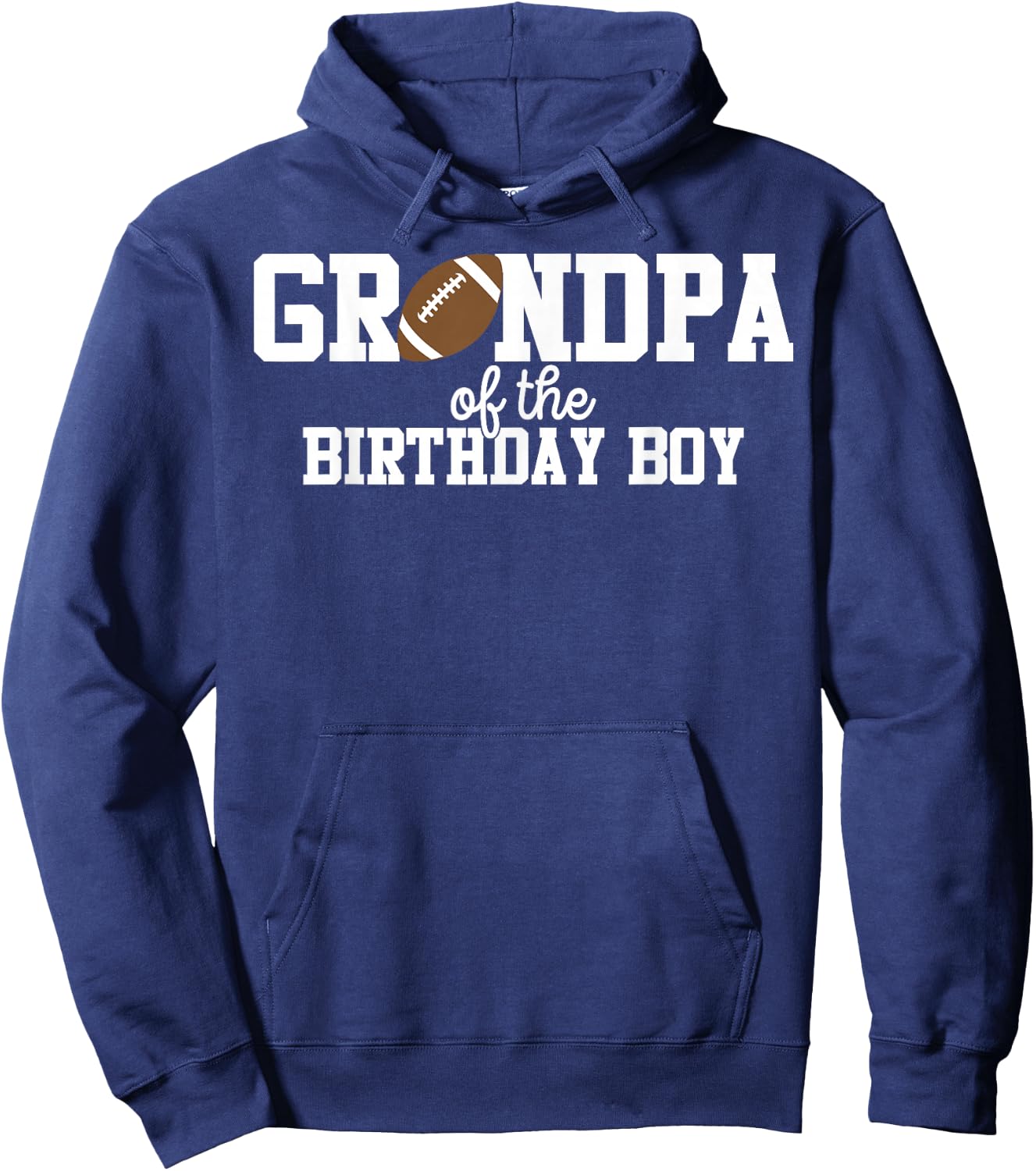 Grandpa 5 of the Birthday Boy Football Lover First Birthday Hoodie - Hoodie | Navy
