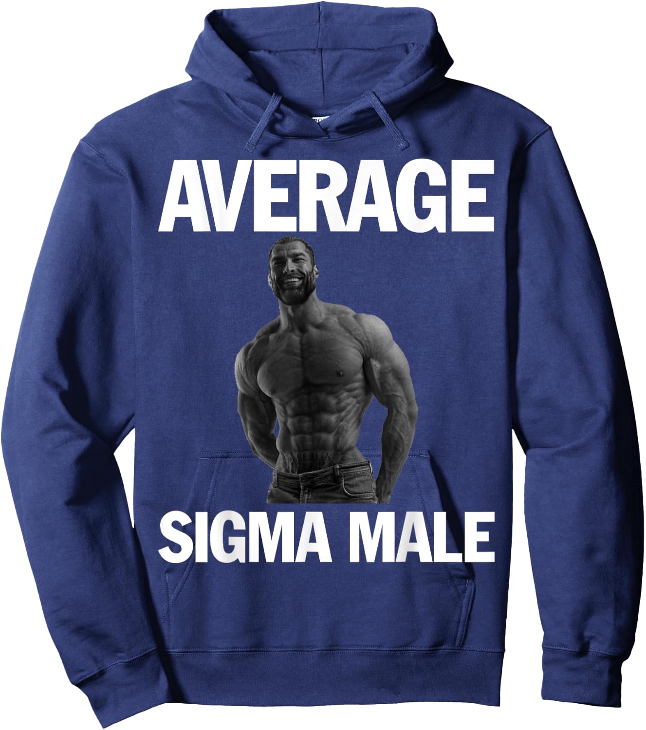 Gigachad Average Sigma Male Hoodie - Hoodie | Navy