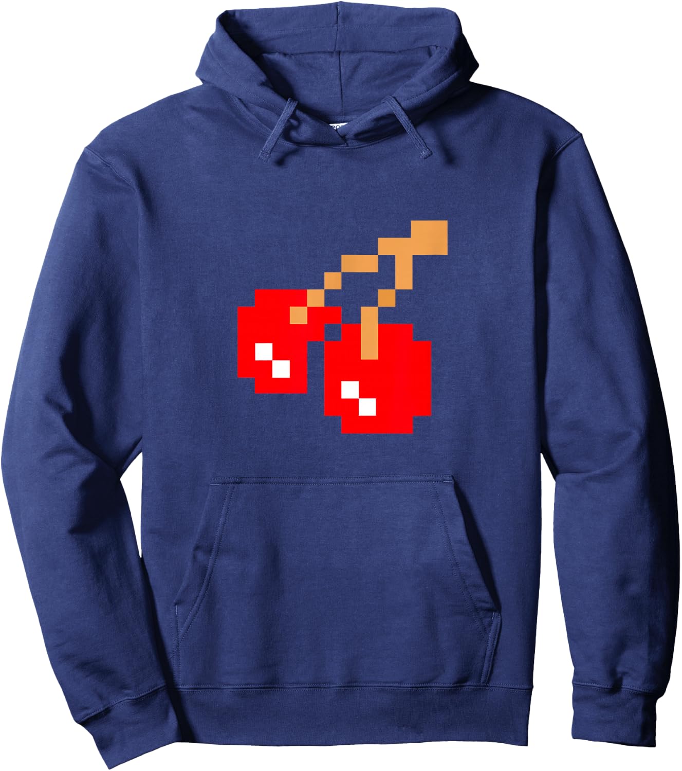 Cherries Cherry Pixel 8-bit Arcade Game Matching Costume Man Hoodie - Hoodie | Navy