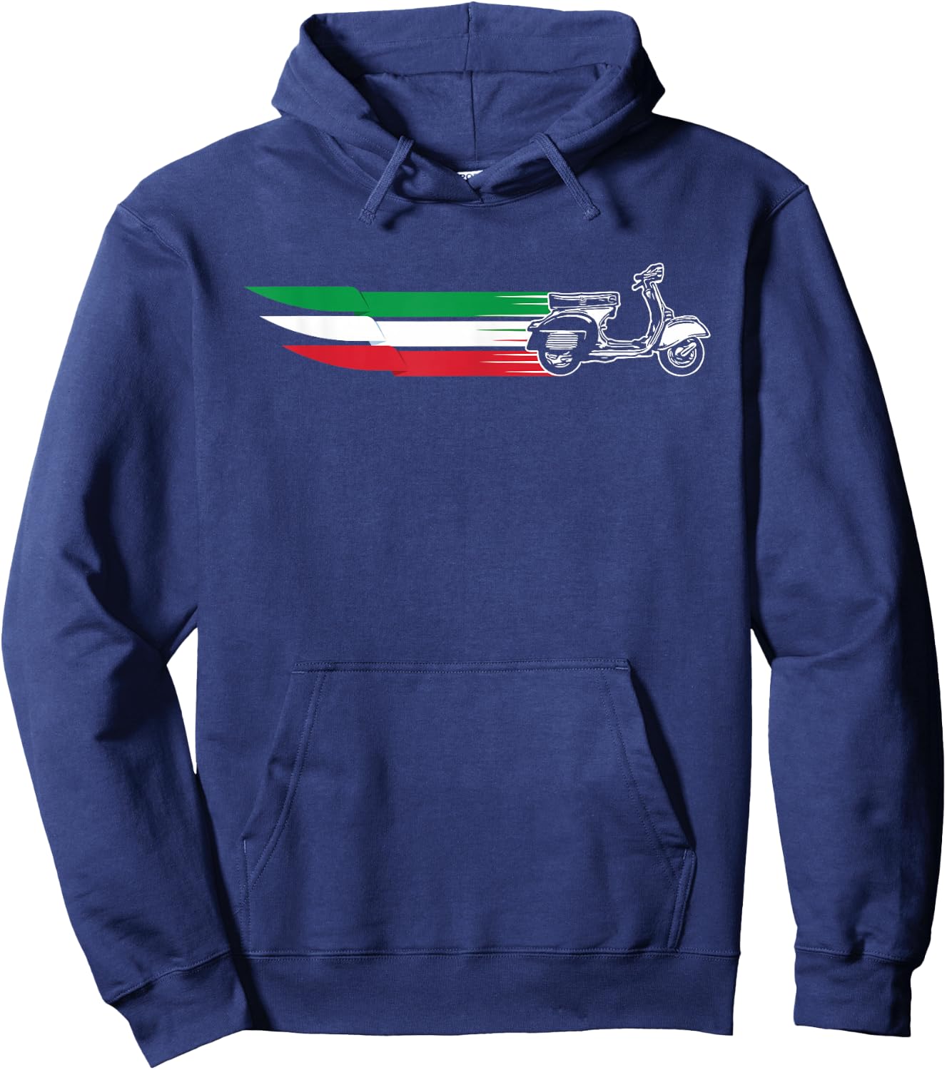 Tricolore - Italian Flag Italian Scooter Hoodie - Hoodie | Navy