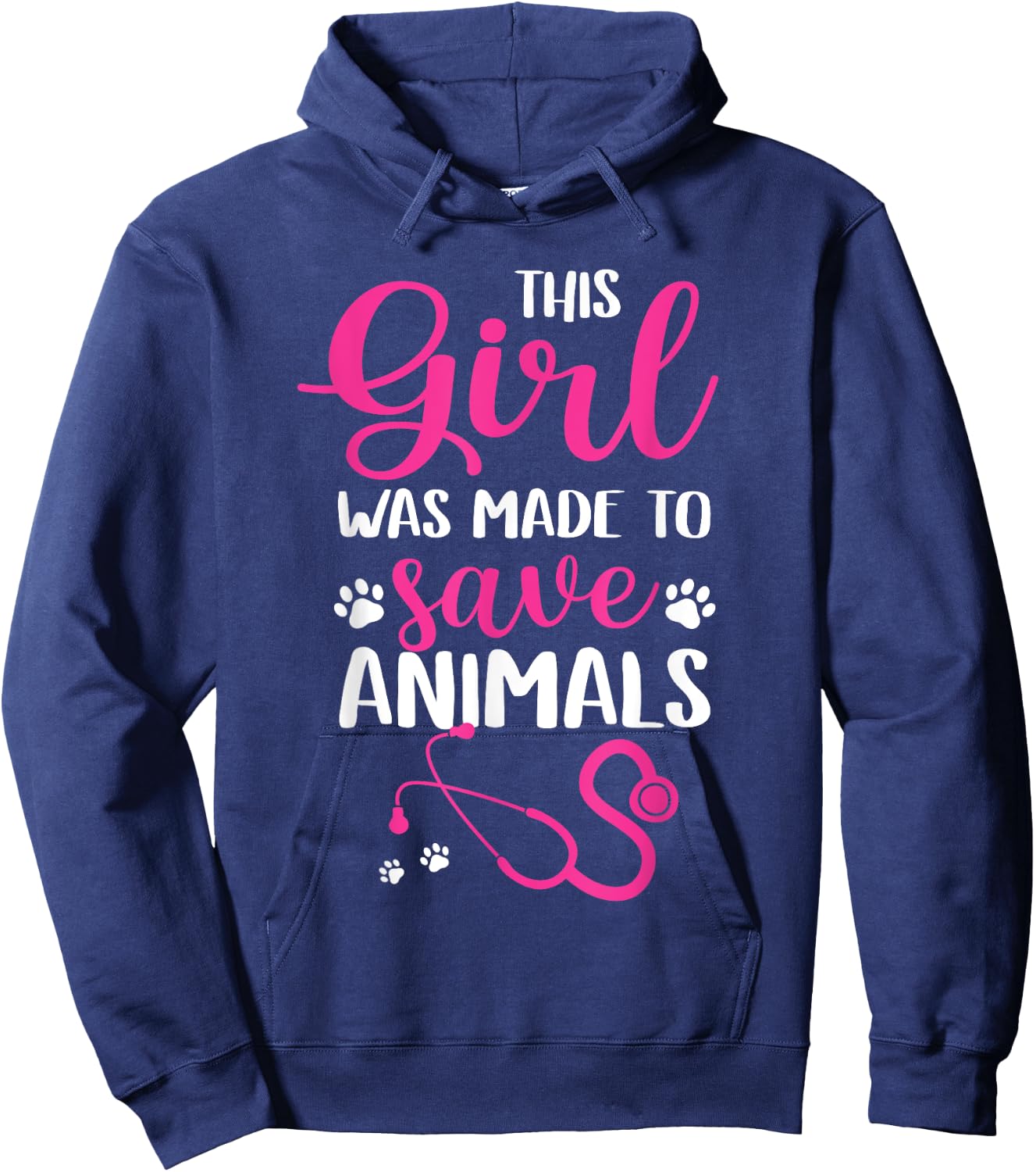 Women This Girl Was Made To Save Animals Veterinarian Hoodie - Hoodie | Navy