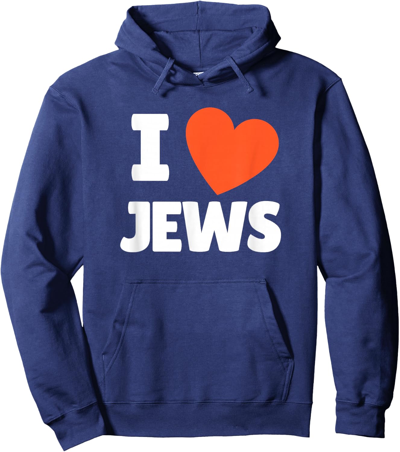 I Love Jews I Heart Jews Lovers Hoodie - Hoodie | Navy