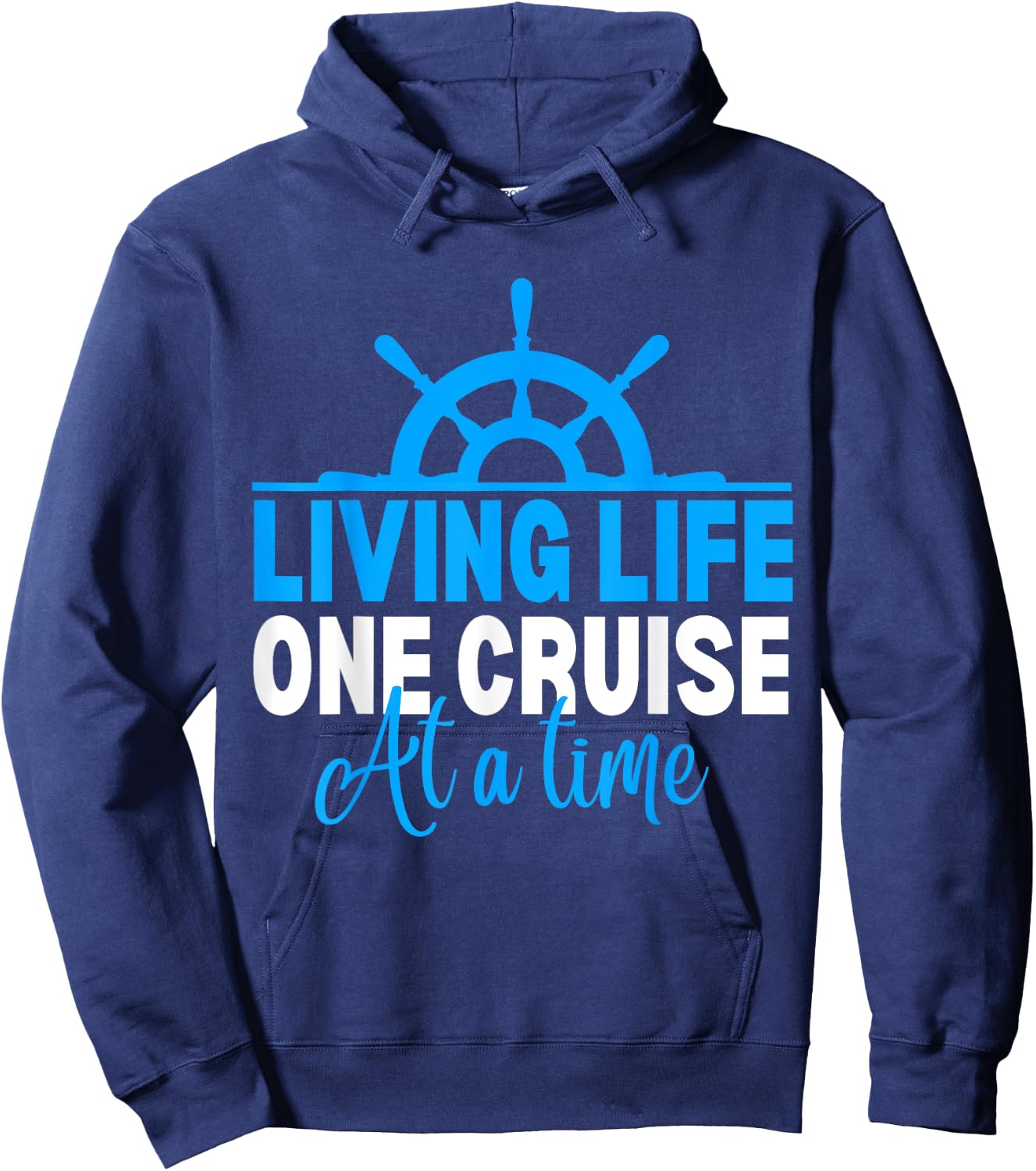 Living Life One Cruise At A Time Funny Cruise Cruise Hoodie - Hoodie | Navy