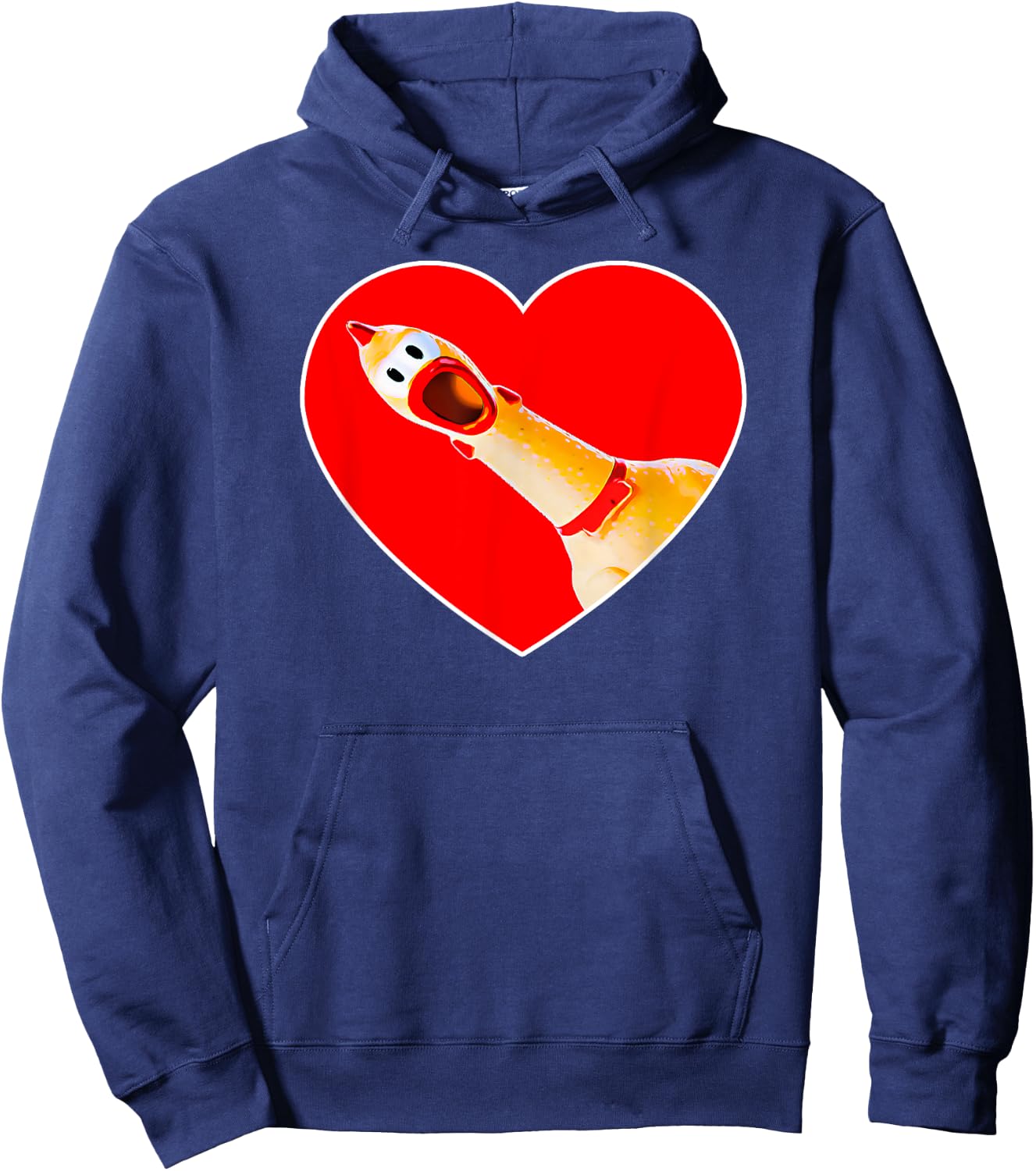 Funny Rubber Chicken Lover Practical Joke Gag Gift Hoodie - Hoodie | Navy