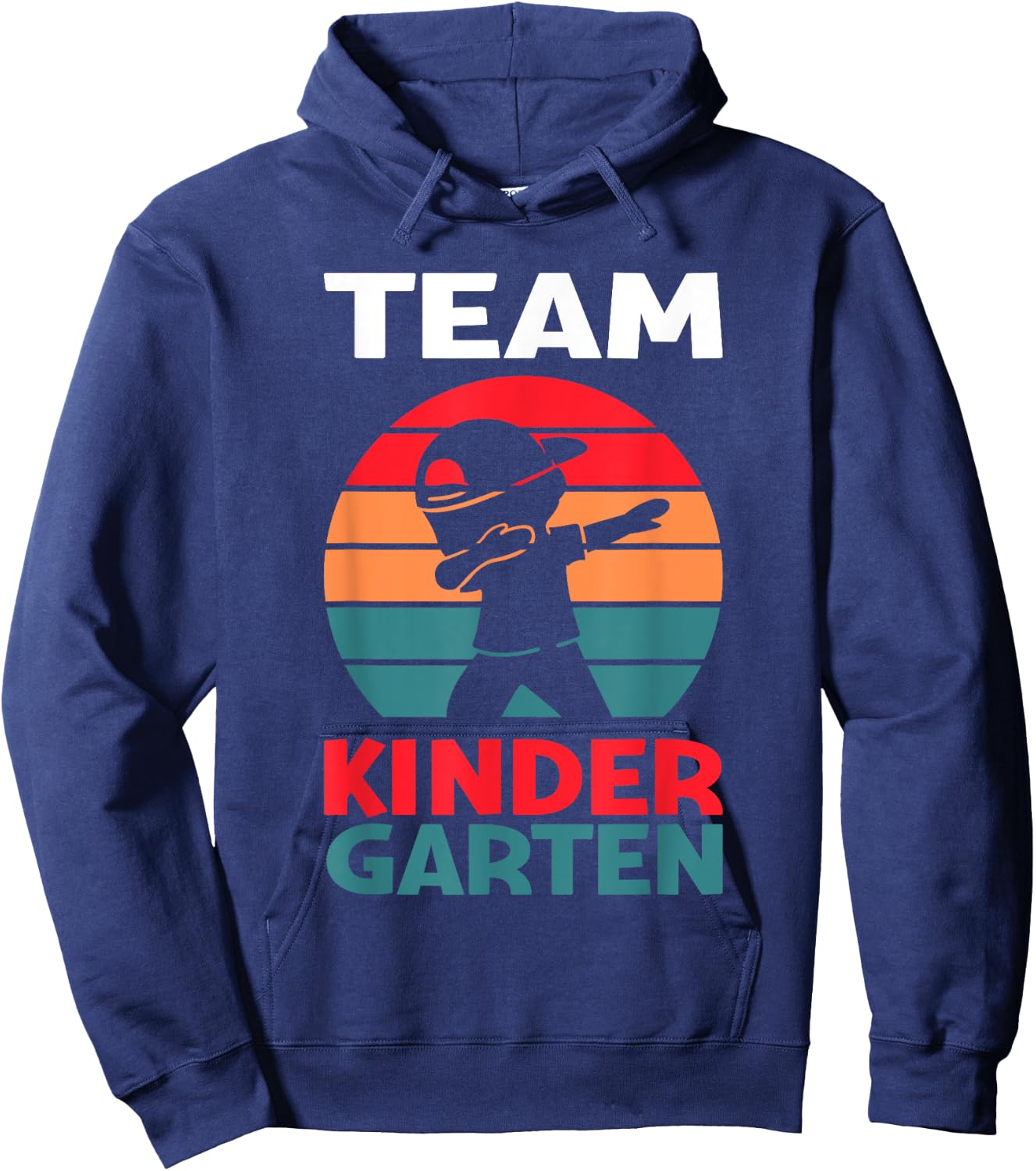 Team Kindergarten Dude Preschool Dab Dabbing Pre-K Back Hoodie - Hoodie | Navy