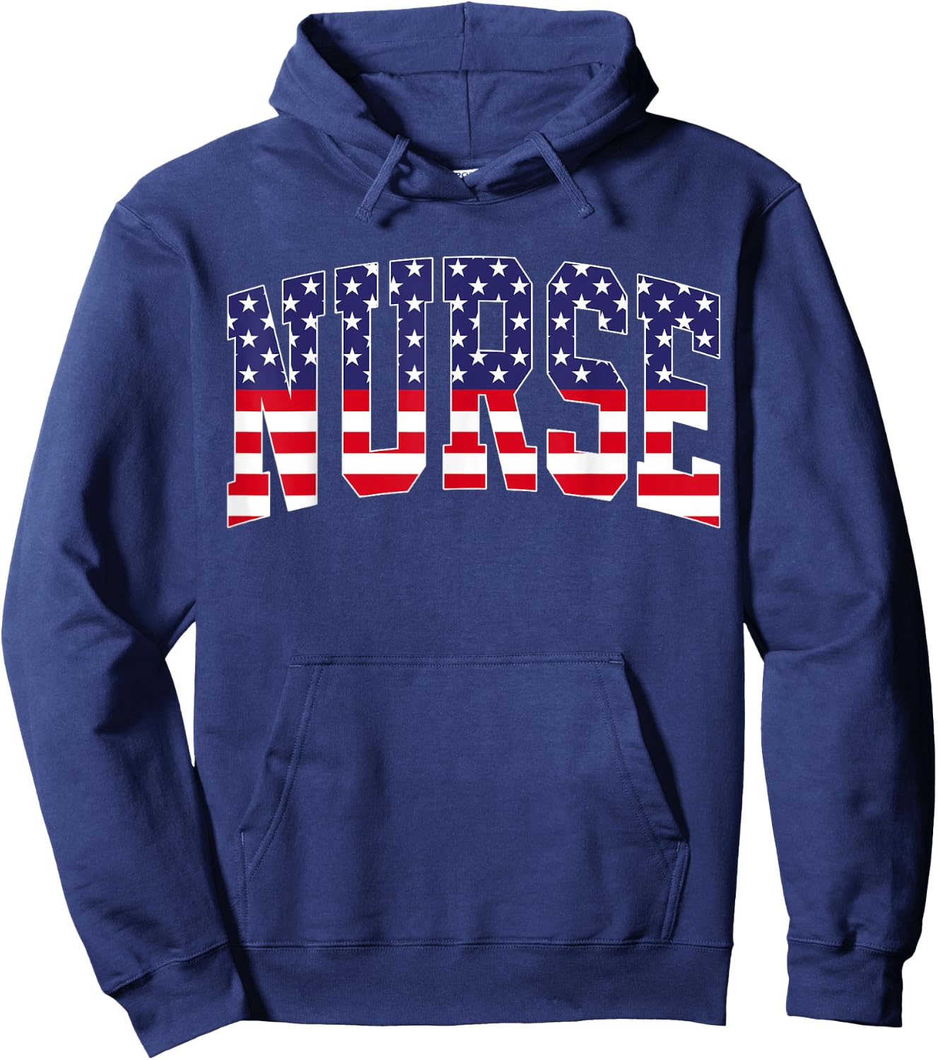 Vintage Nurse US Flag 4th Of July Nursing Patriotic RN Men Hoodie - Hoodie | Navy