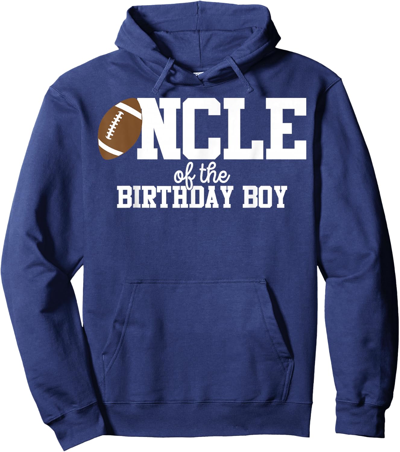 Uncle of the Birthday Boy Football Lover First Birthday Hoodie - Hoodie | Navy