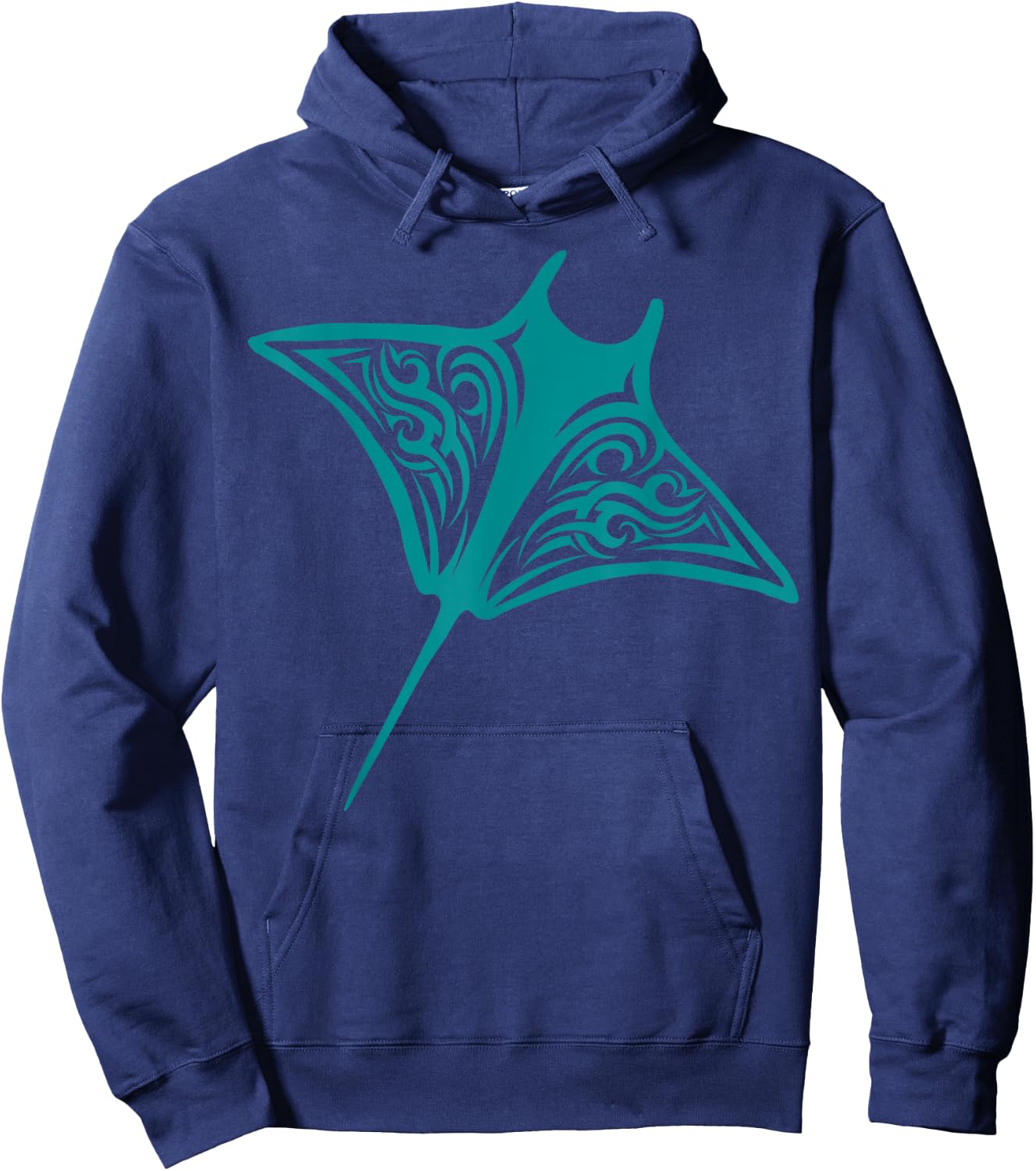 Manta Ray Hawaii Tribal Stingray Fish Ocean Biologist Hoodie - Hoodie | Navy