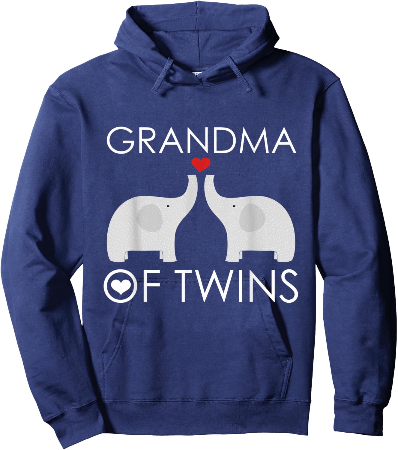 Grandma of Twins Grandmother Gifts Pregnancy Blessed Hoodie - Hoodie | Navy