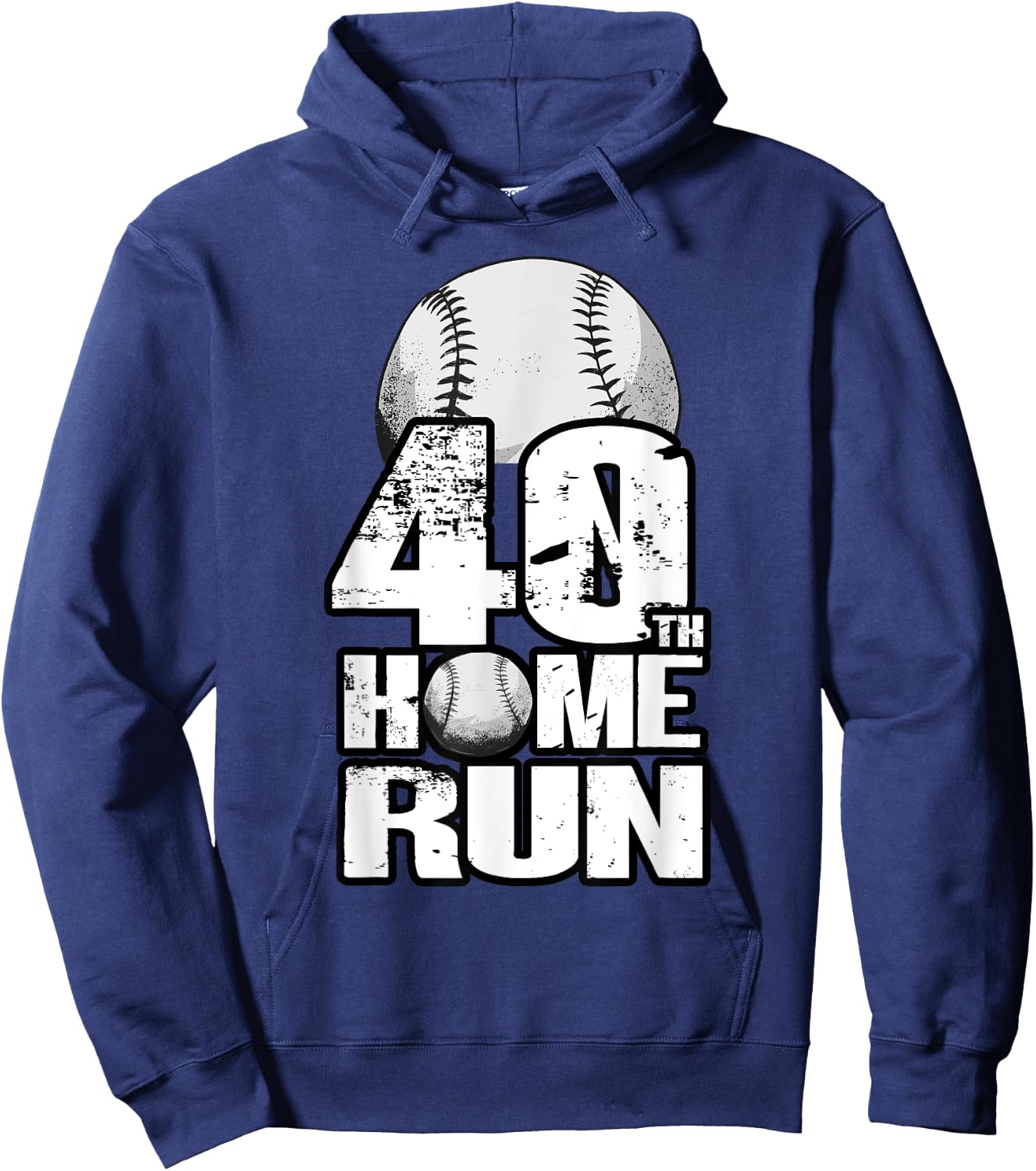 40 Years Old Vintage Baseball 40th Birthday Hoodie - Hoodie | Navy
