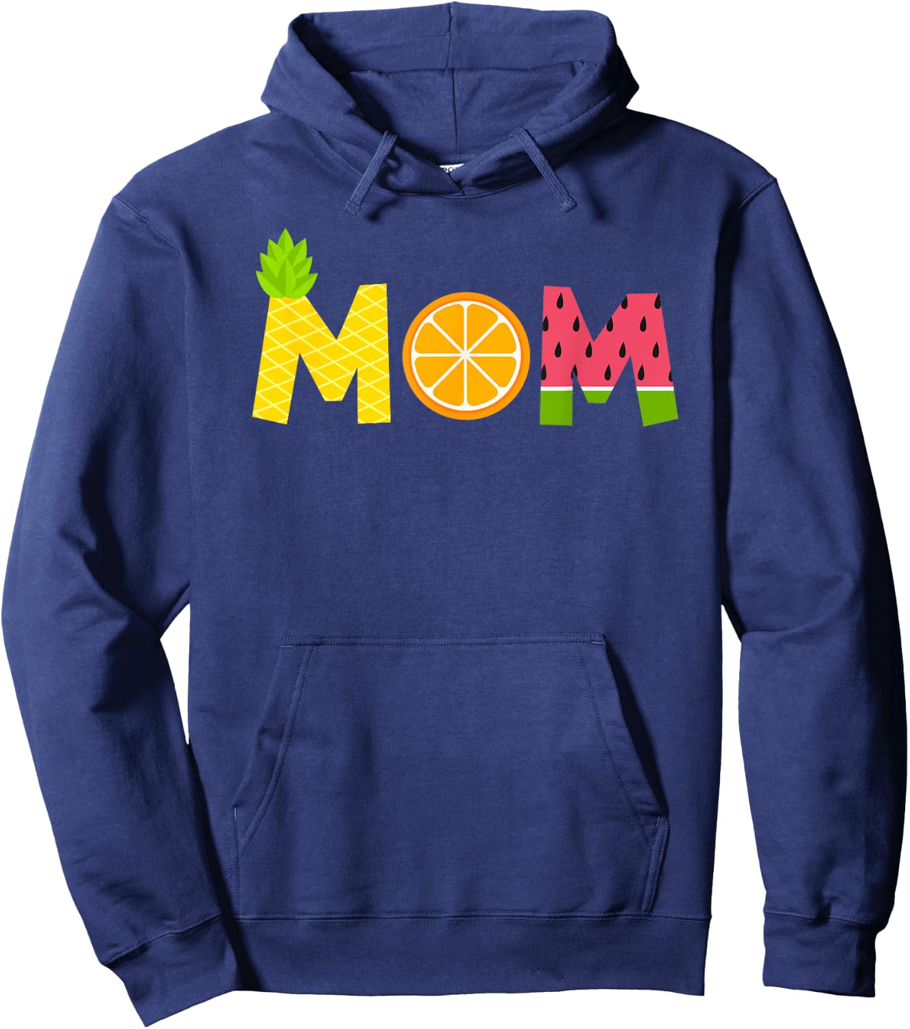 Funny Mom Fruitarian Lover Summer Mommy Fruit Slice Hoodie - Hoodie | Navy