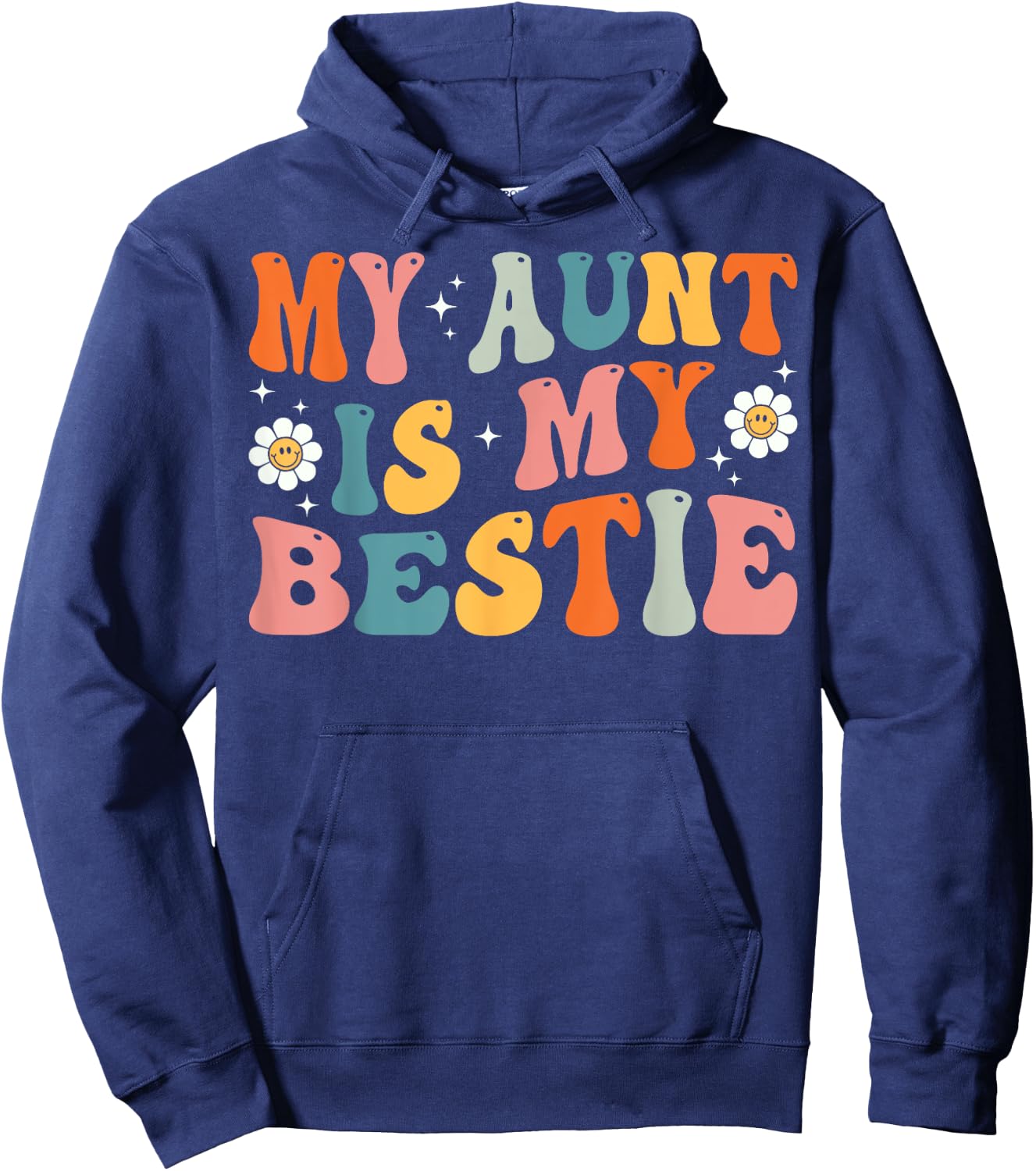 Groovy My Aunt is My Bestie Aunt And niece Matching Hoodie - Hoodie | Navy