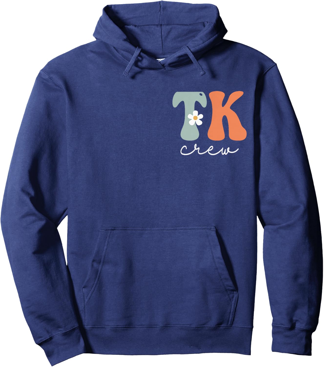TK Crew Retro Groovy Vintage Women Happy First Day Of School Hoodie - Hoodie | Navy