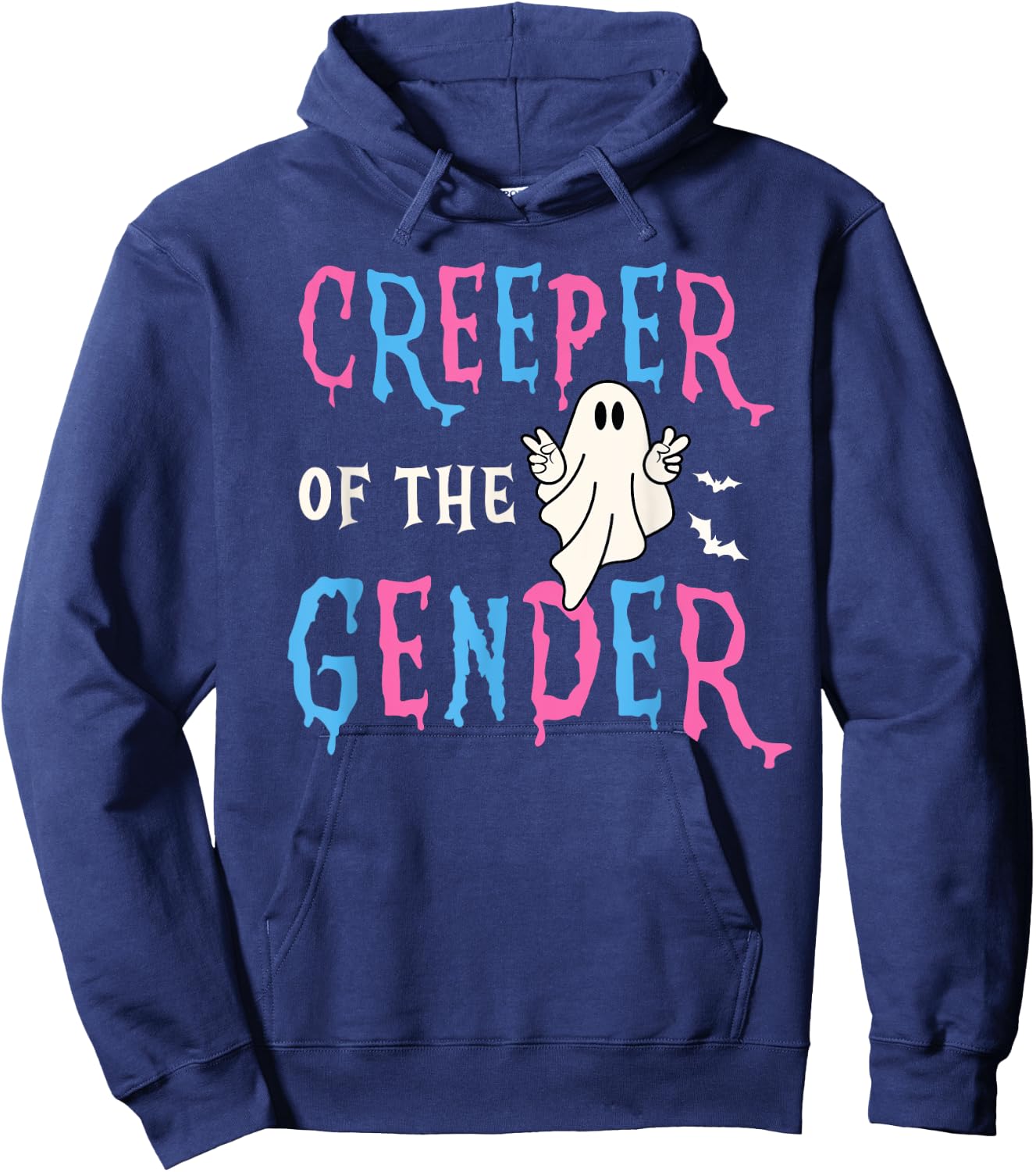 Keeper of Gender Halloween Funny Creeper Gender Reveal Party Hoodie - Hoodie | Navy