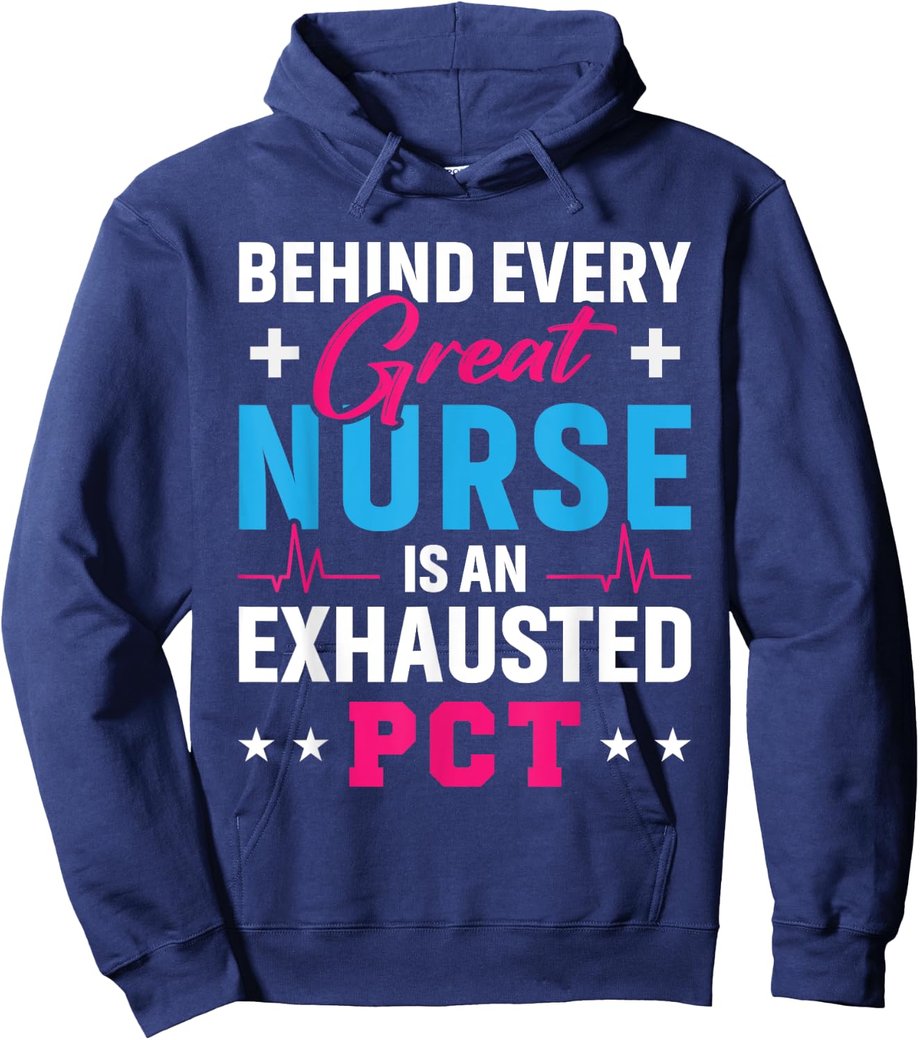 Patient Care Technician Badge Patient Care Appreciation PCT Hoodie - Hoodie | Navy