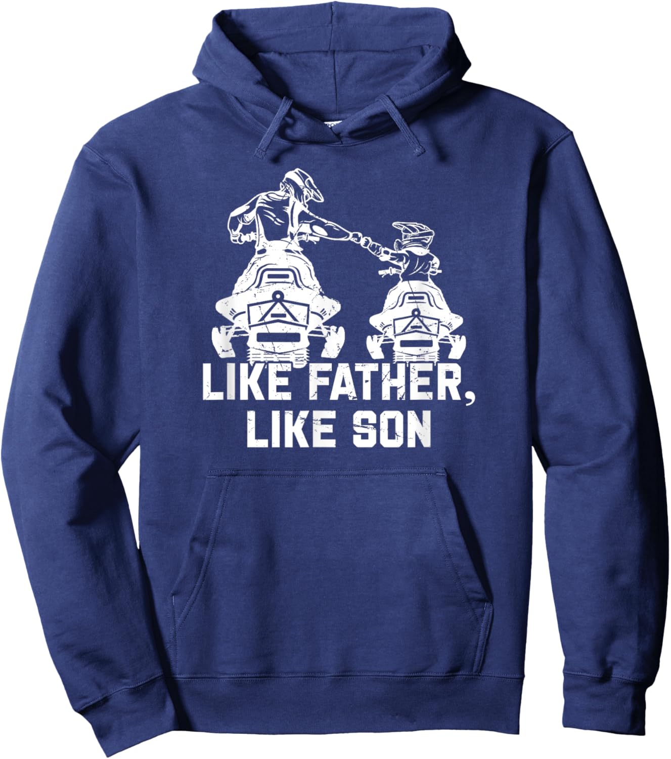 Snowmobile - Like Father Like Son Snowcross Gift Hoodie - Hoodie | Navy