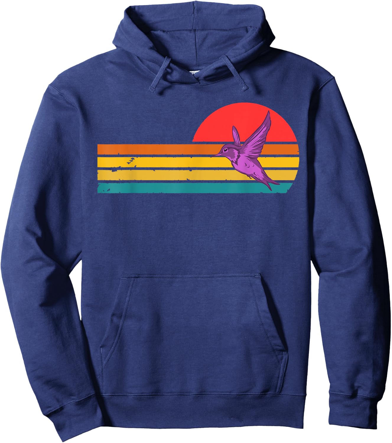 Purple Martin Bird Vintage Retro 80s Purple Martin Hoodie - Hoodie | Navy