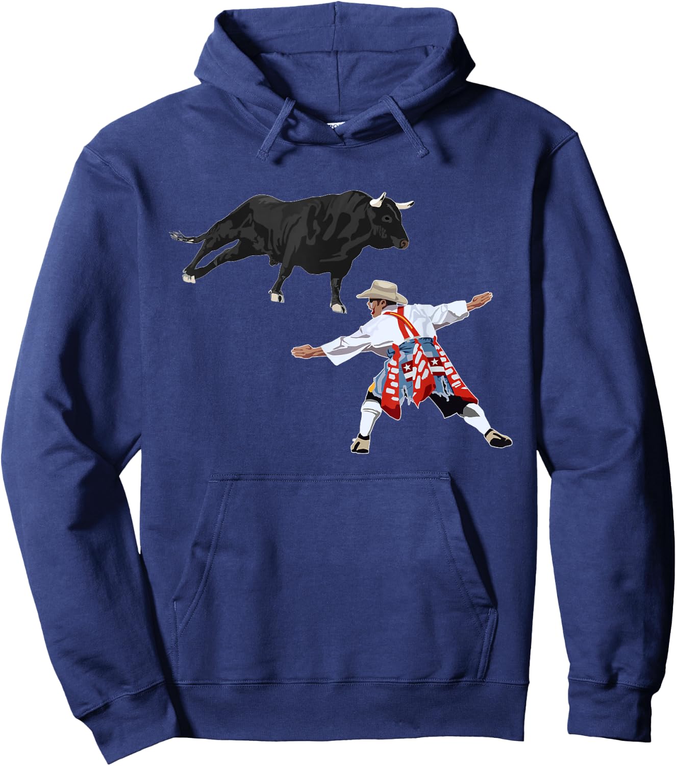 Rodeo Clown Funny Bull Fighting Lover Gag Bullfighter Outfit Hoodie - Hoodie | Navy