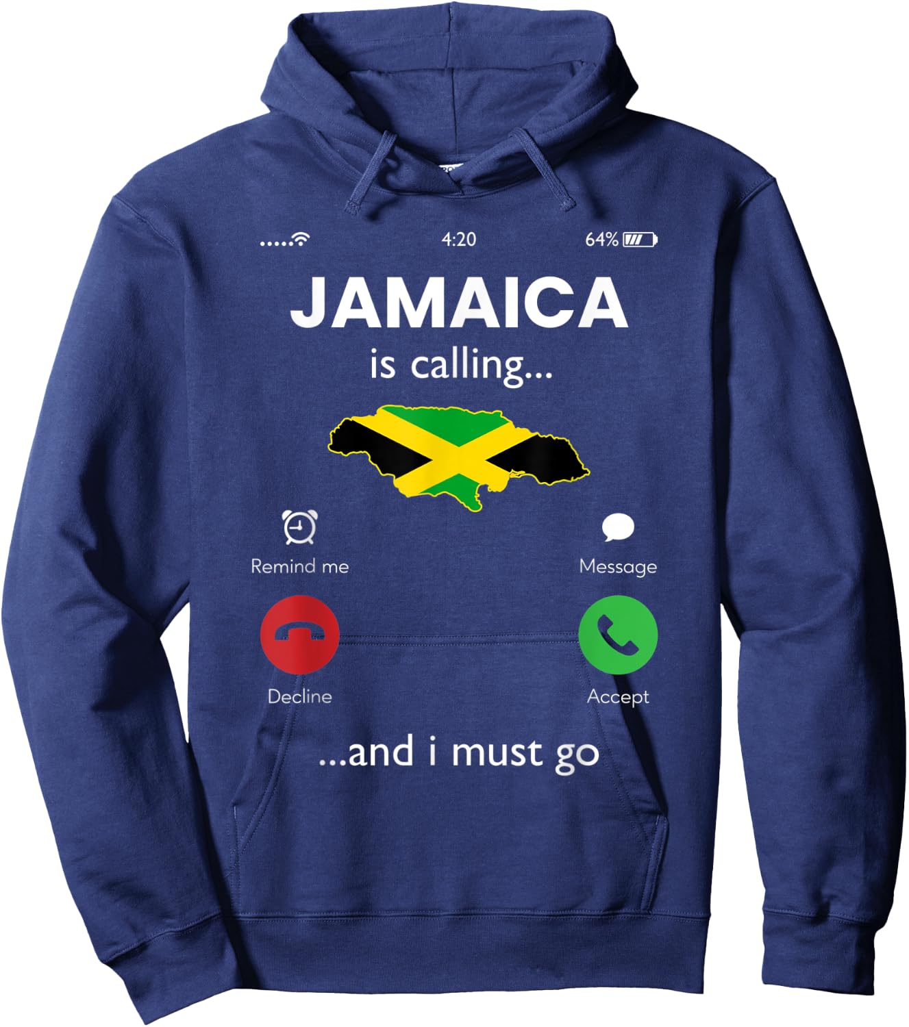 Jamaica calling i must go, jamaica Hoodie - Hoodie | Navy