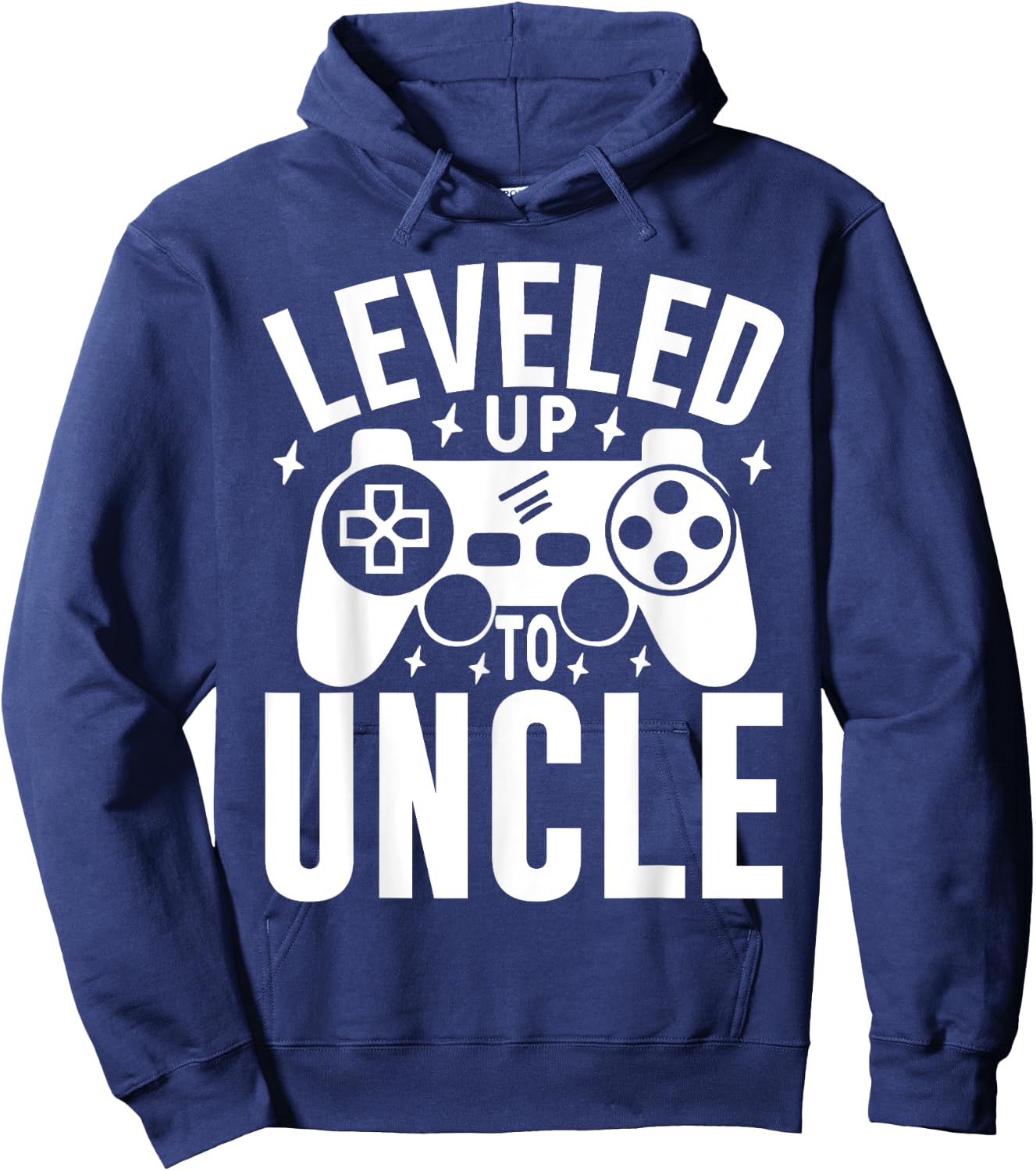 Leveled Up To Uncle & Uncle Pregnancy Announcement Gamer Hoodie - Hoodie | Navy