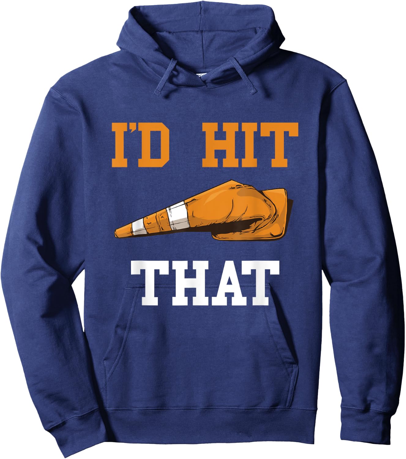 I'd Hit That Funny Halloween Costume Traffic Cone Hoodie - Hoodie | Navy