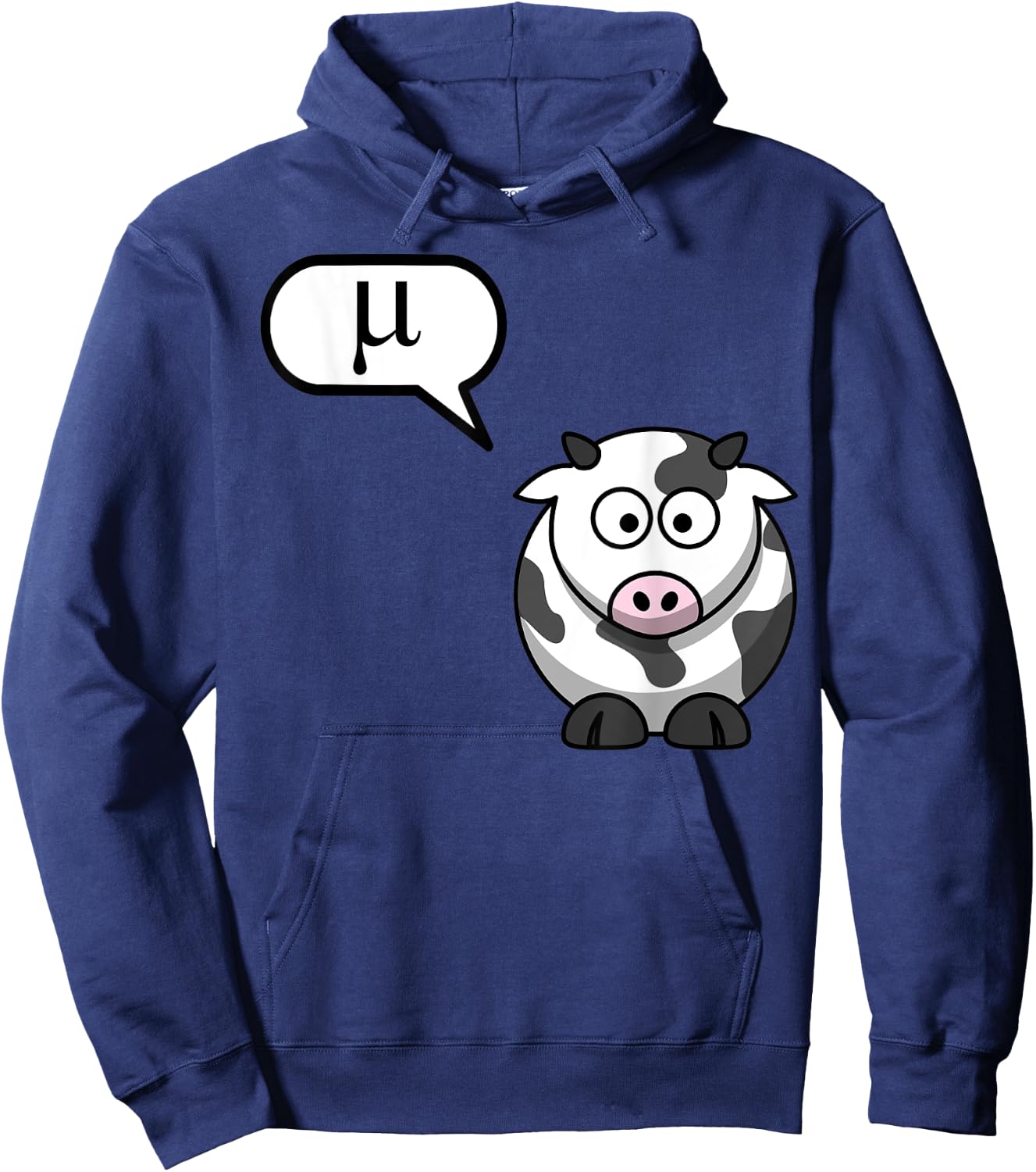 Cow Says Mu - Funny Cow Lover, Cow Lady, Cow Whisperer Hoodie - Hoodie | Navy