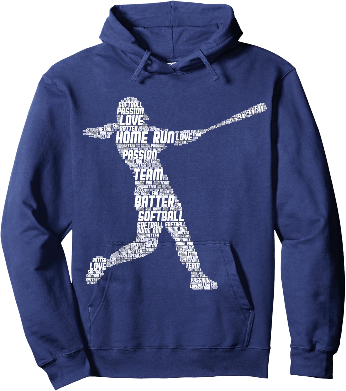 Softball Girl Kids Hoodie - Hoodie | Navy