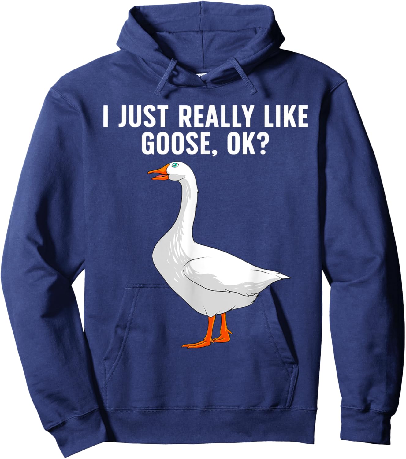Cute Goose Design Women Waterfowl Bird Goose Lover Hoodie - Hoodie | Navy