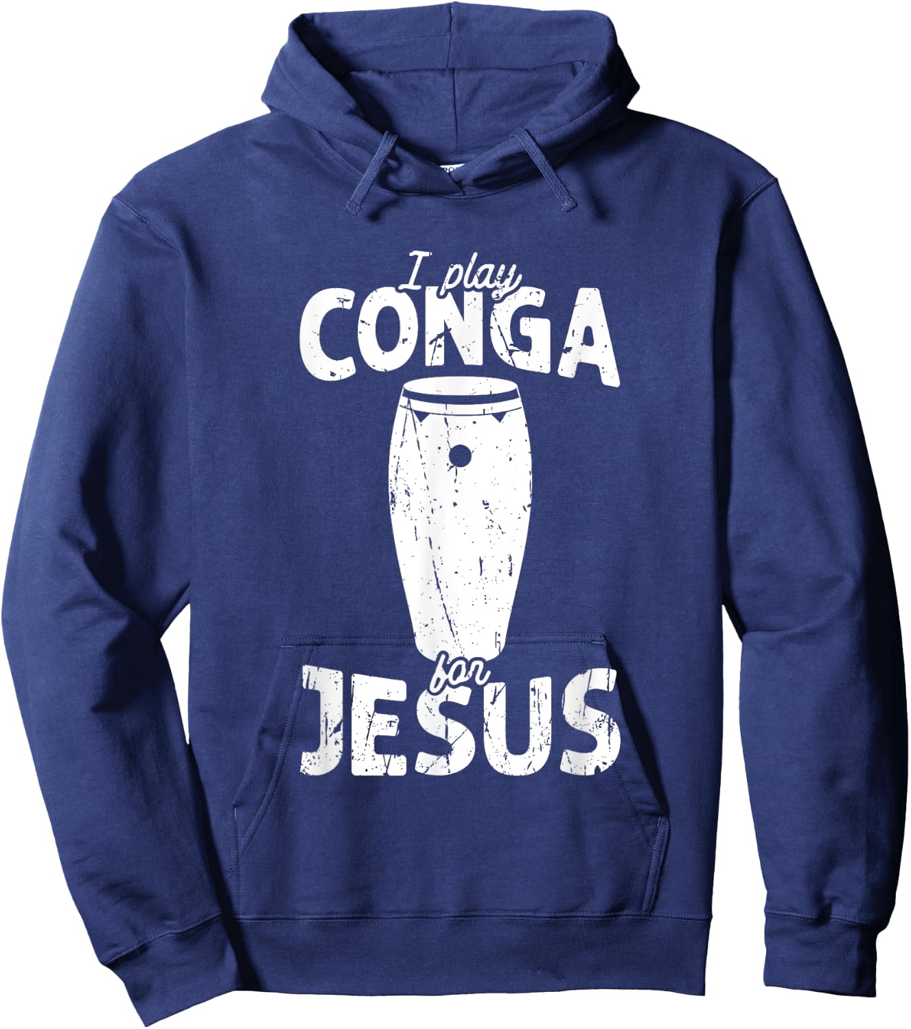 I play conga for jesus - conga Hoodie - Hoodie | Navy