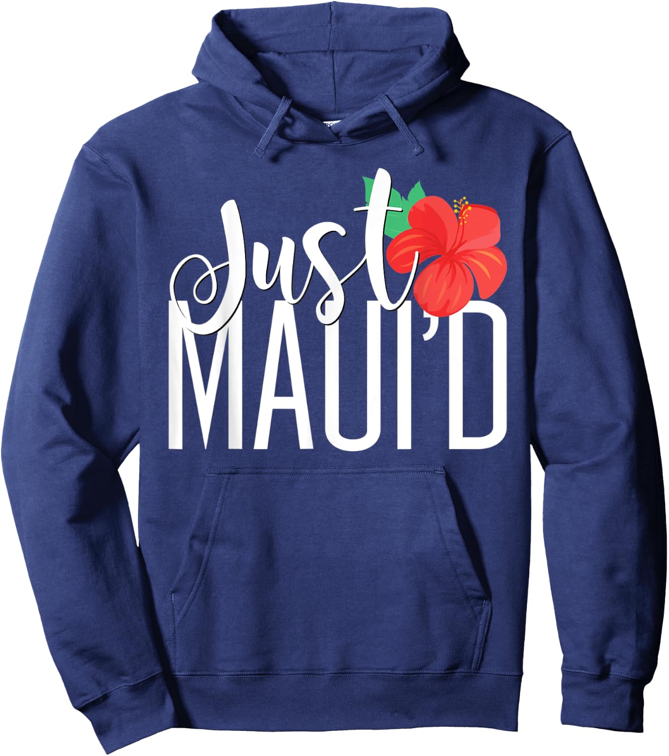 Matching Newlywed Just Maui'd Hawaii Maui Gift Honeymoon Hoodie - Hoodie | Navy