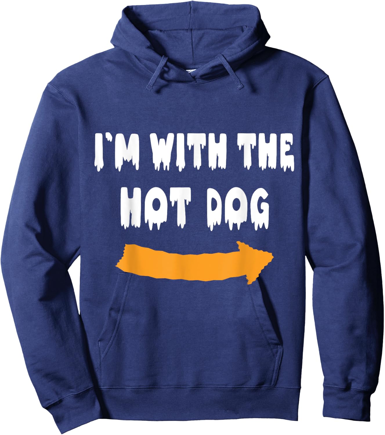 I'm with the hot dog Funny Lazy Halloween Costume Hoodie - Hoodie | Navy