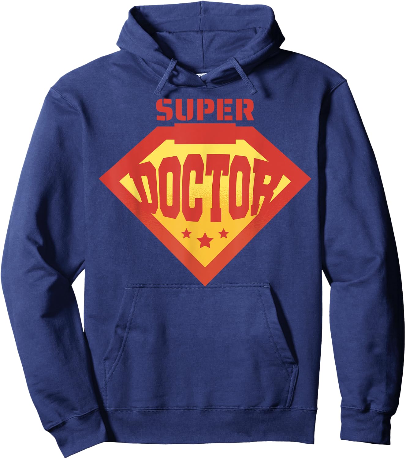 Super doctor badge on the chest Physician Hoodie - Hoodie | Navy
