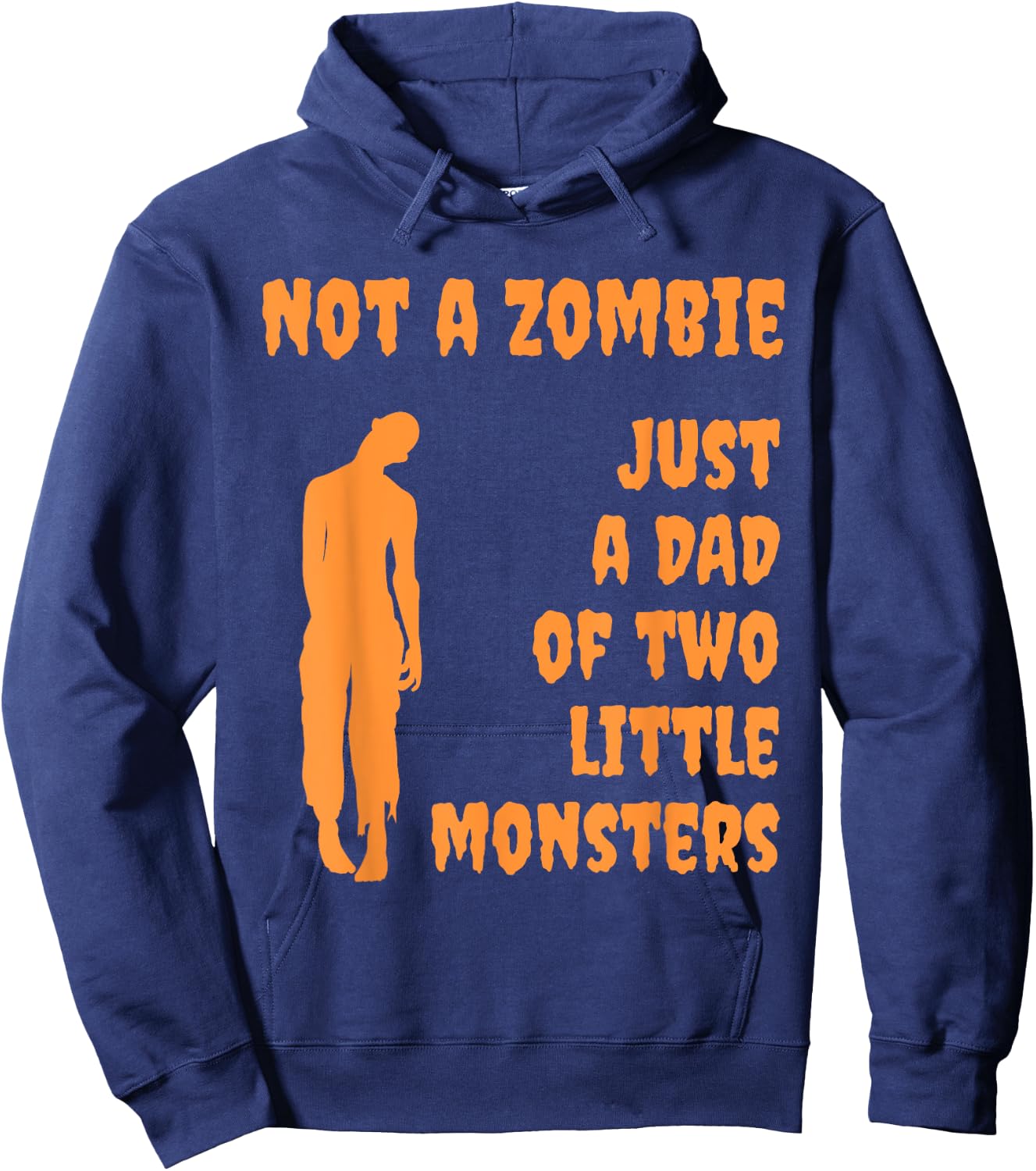 Parental Guidance and Candy Security Halloween Zombie Dad Hoodie - Hoodie | Navy