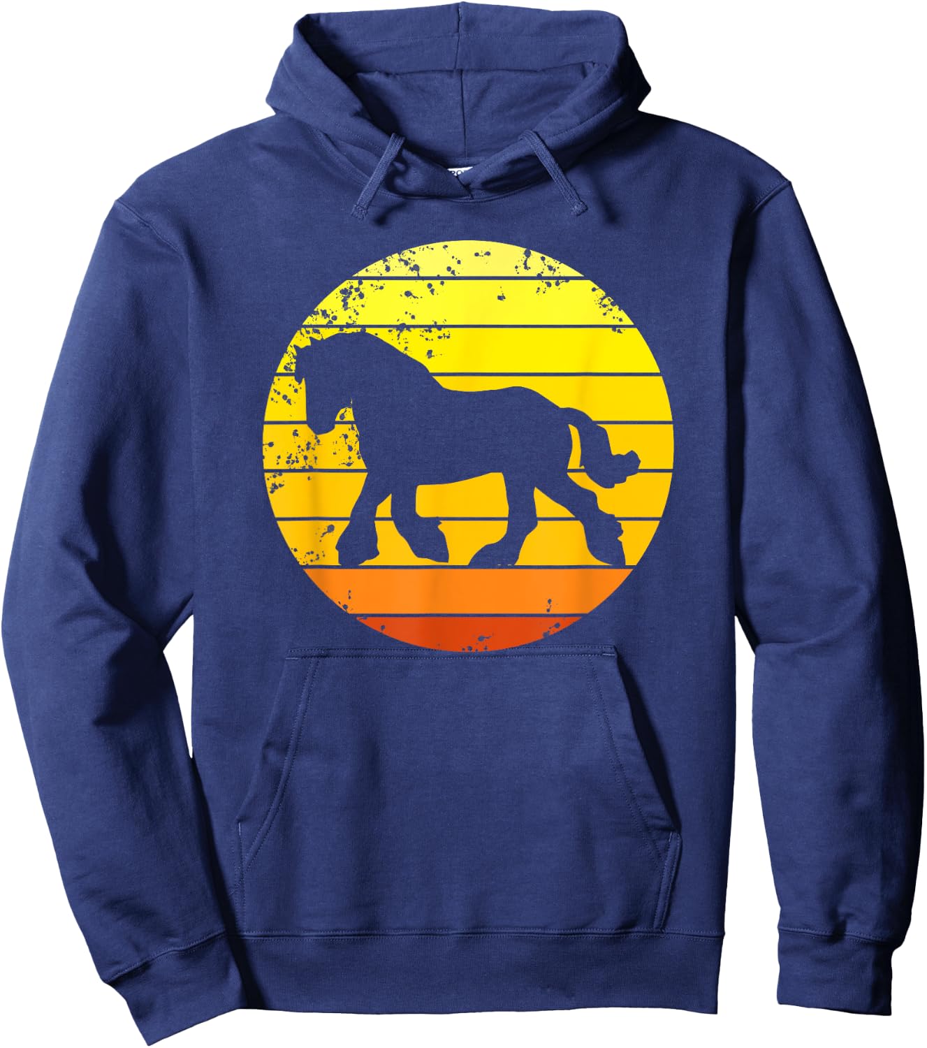 Clydesdale Clydesdales Draft Horse Retro Hoodie - Hoodie | Navy