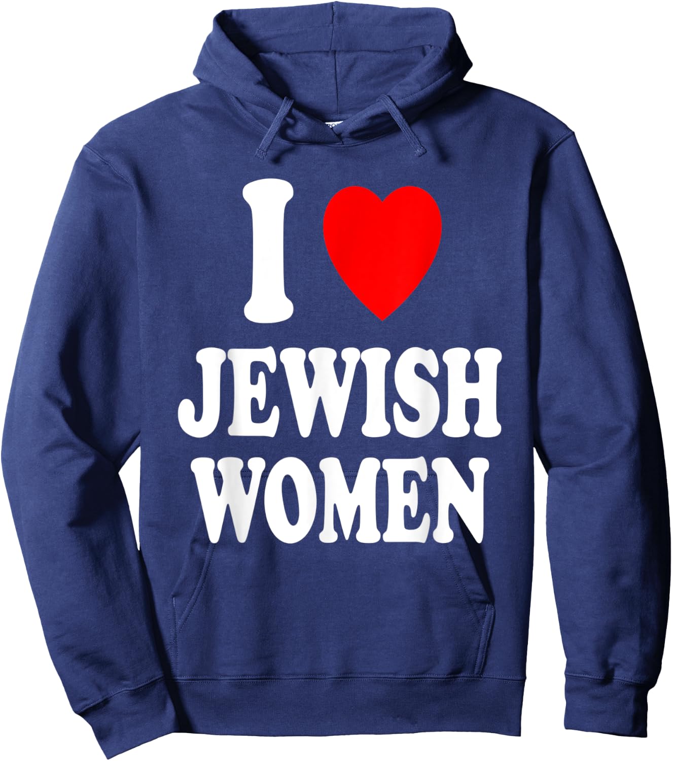 I Heart (Love) Jewish Women Hebrew Israel Attraction Hoodie - Hoodie | Navy