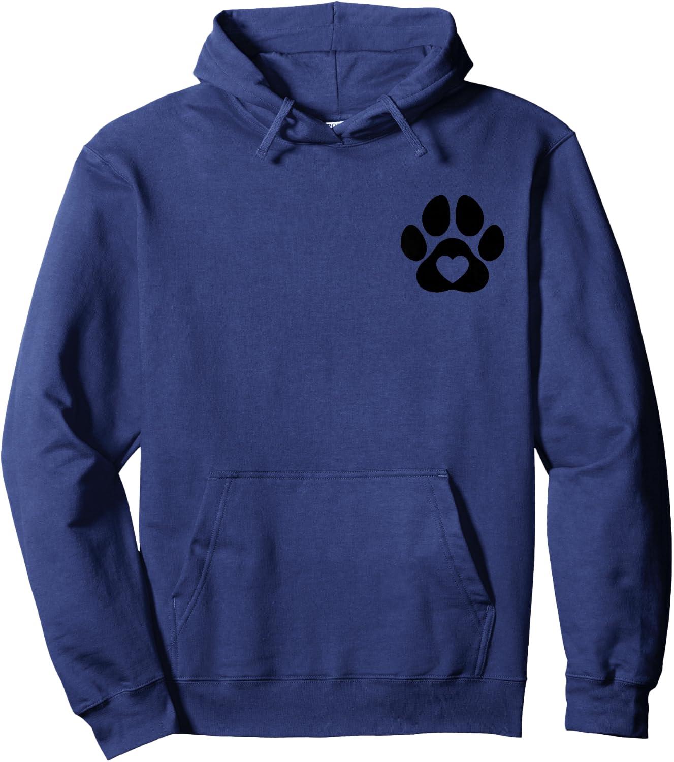 Minimalist Paw Heart Dog Love, Dogs Lovers Dog dad Dog mom Hoodie - Hoodie | Navy