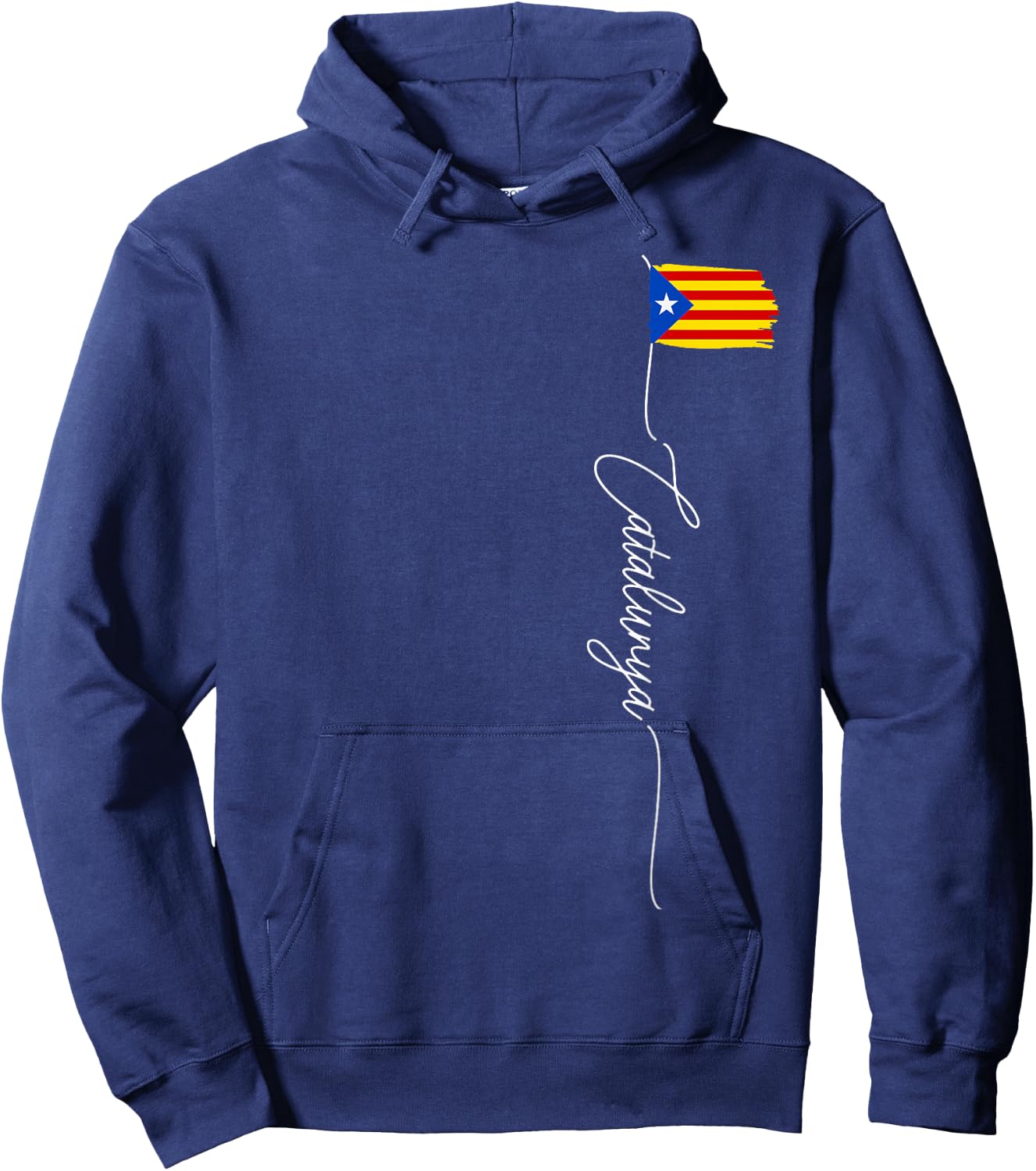 Catalonia, Bandera de Catalunya, Catalonian Flag Hoodie - Hoodie | Navy