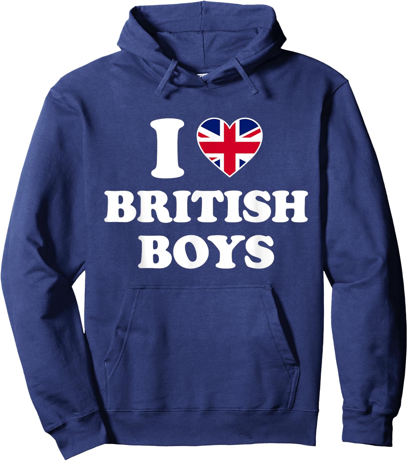 I Love British Boys Shirt I Heart British Boys Hoodie - Hoodie | Navy