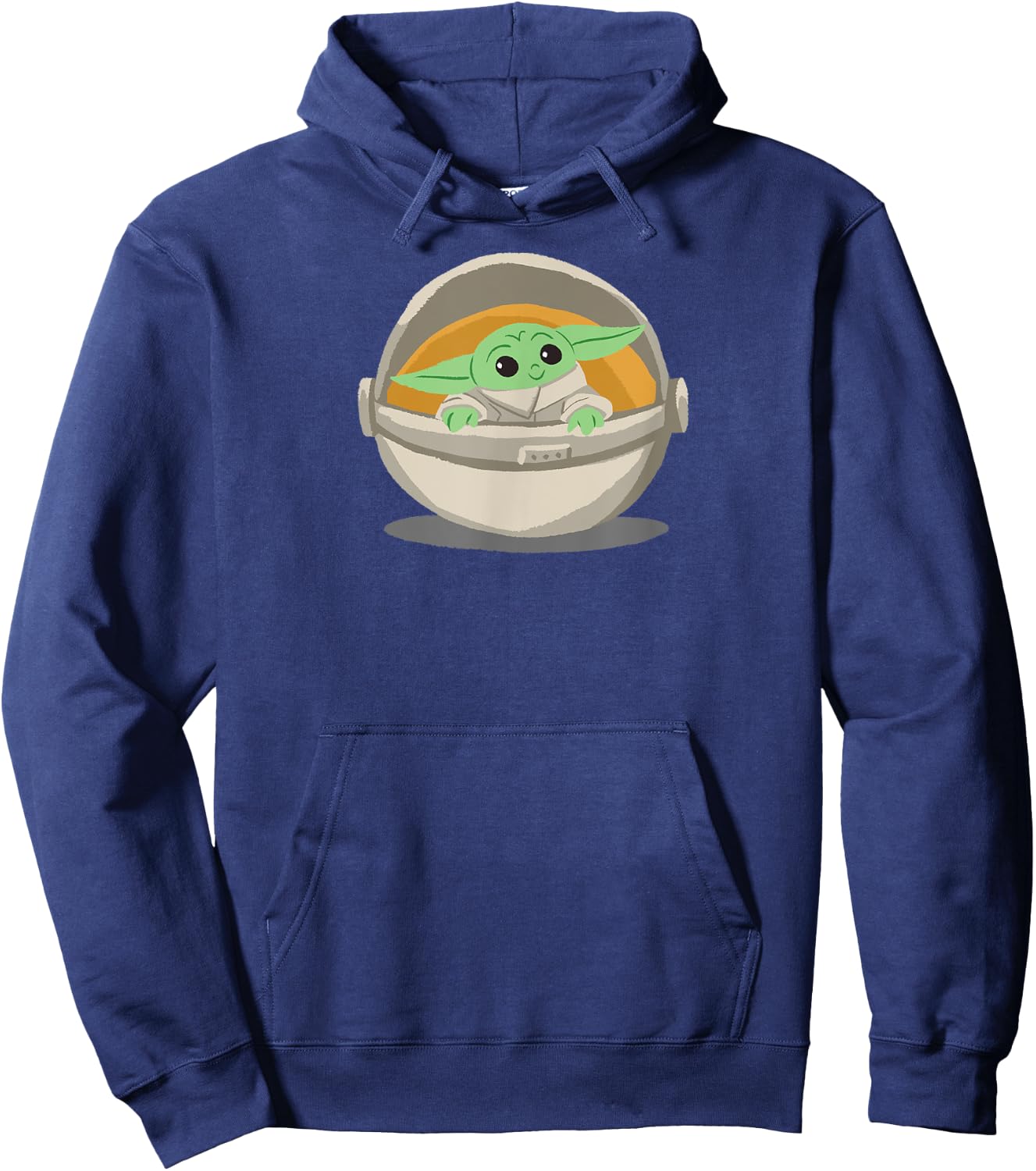 Amazon Essentials Men's Mandalorian The Child Grogu Pram , Dark Blue, Small Hoodie - Hoodie | Navy