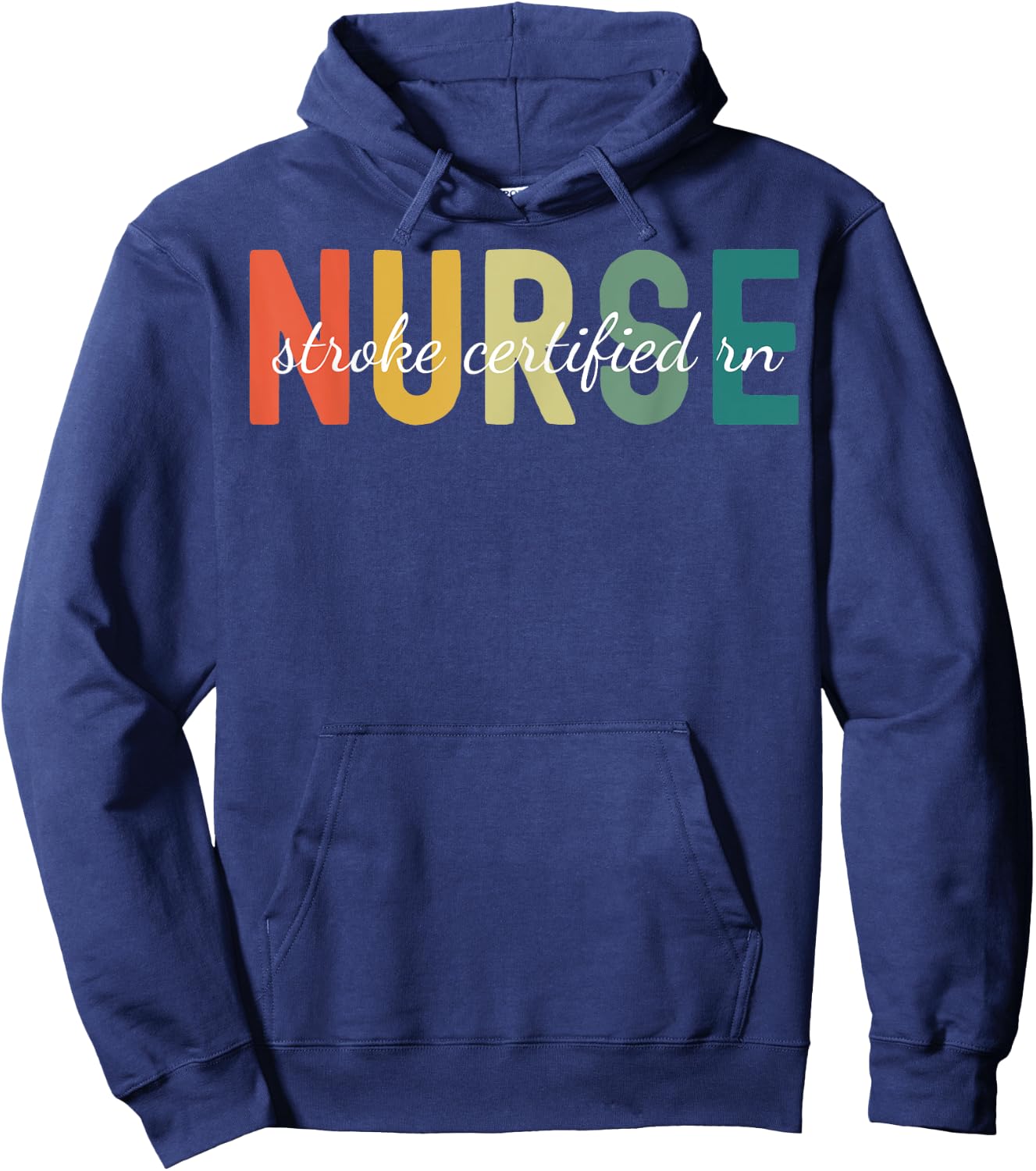 Retro Medical Stroke Certified Registered SCRN Nurse Women Hoodie - Hoodie | Navy